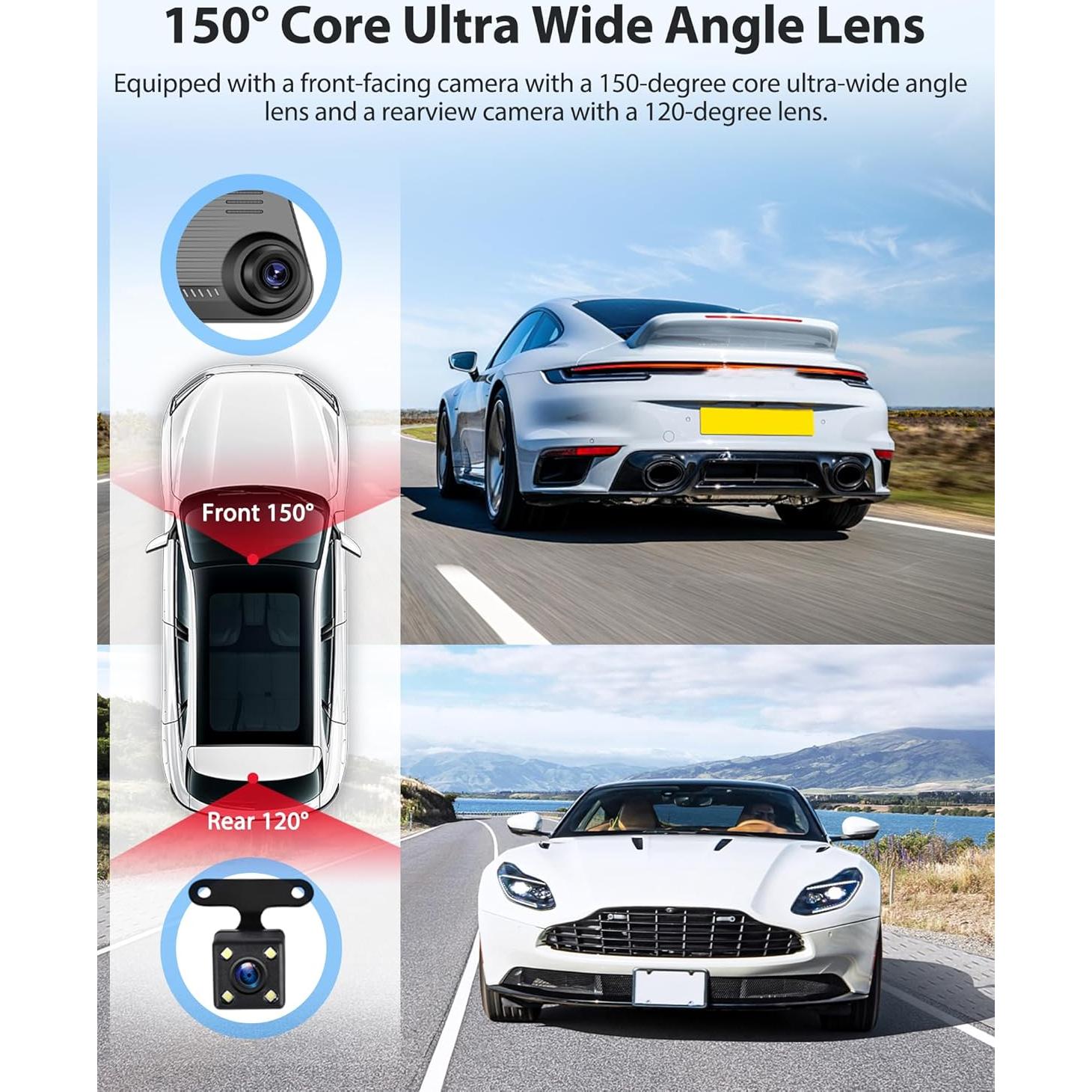 Cámara Dash Cam DVR Motorsi Espejo Retrovisor 1080P Doble