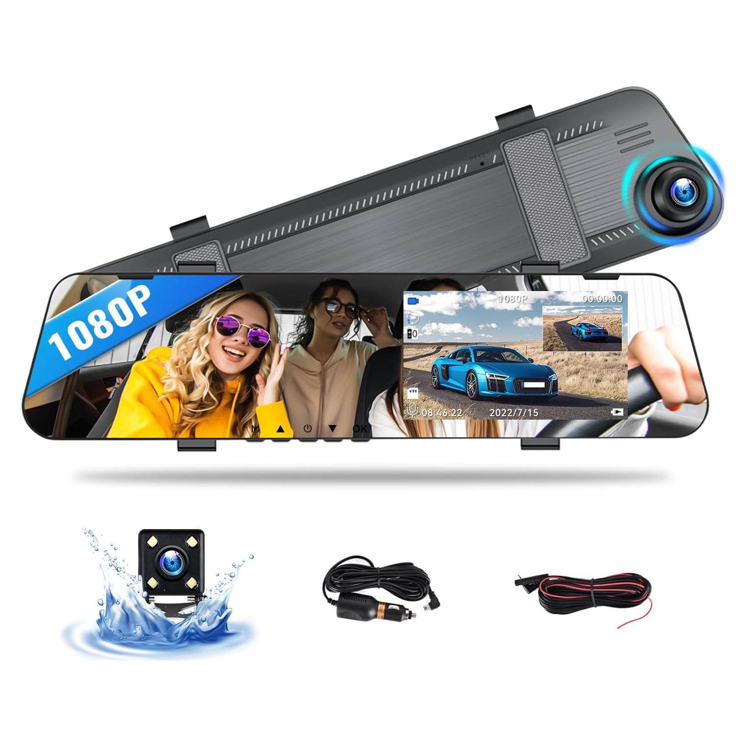 Cámara de Tablero Espejo 4.5" 1080P SIXWIN con Visión Nocturna