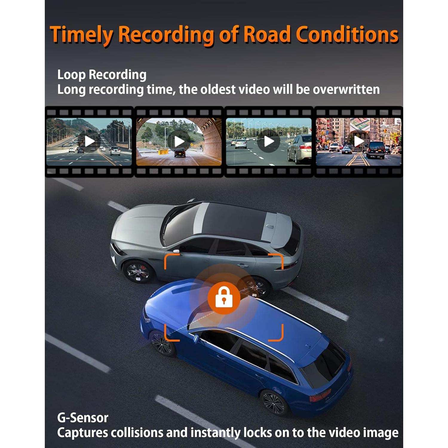 Cámara de Espejo Retrovisor Jelkuz 12" 4K WiFi con GPS