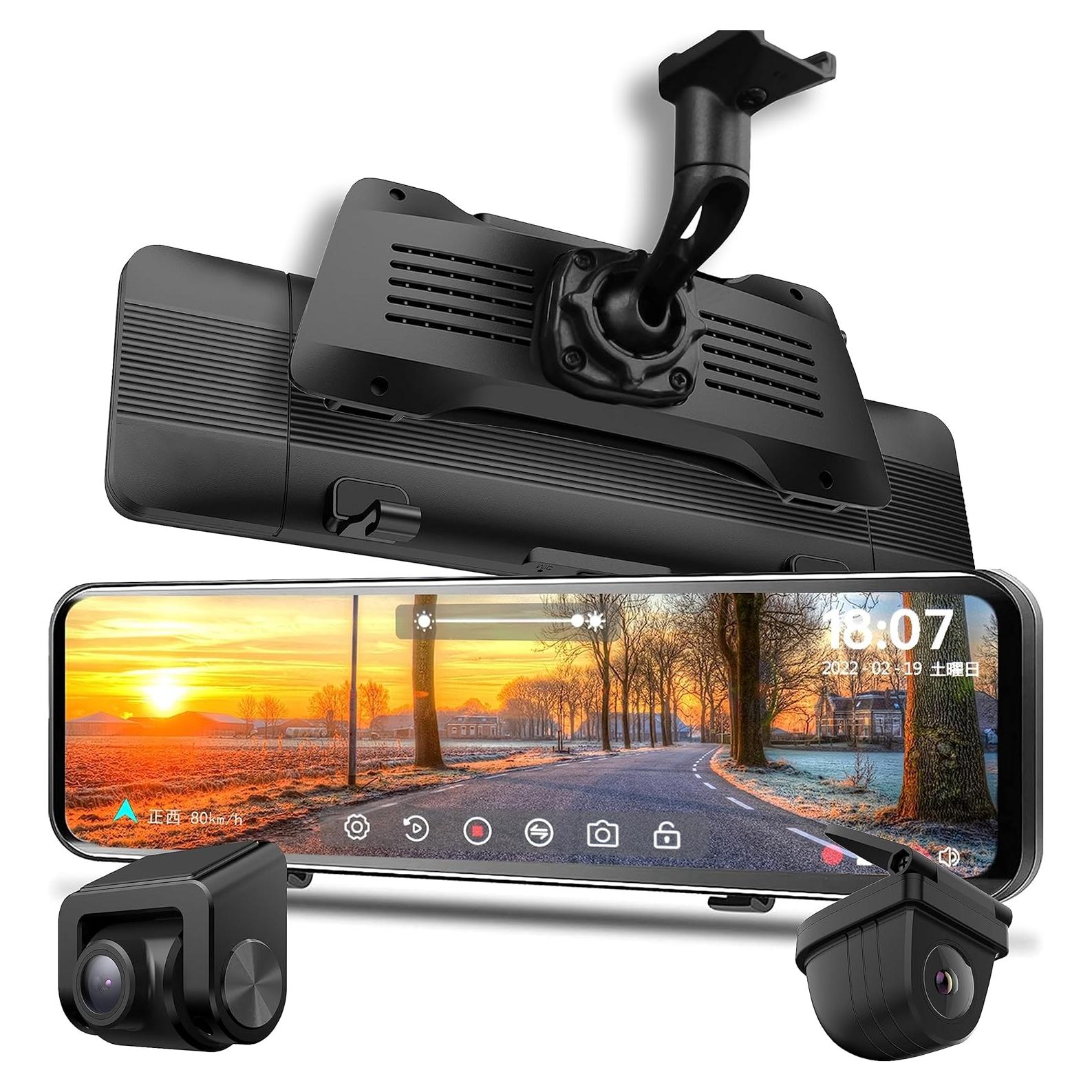 Cámara de Salpicadero NikoMaku AS-J3 2K con Espejo y Pantalla Táctil