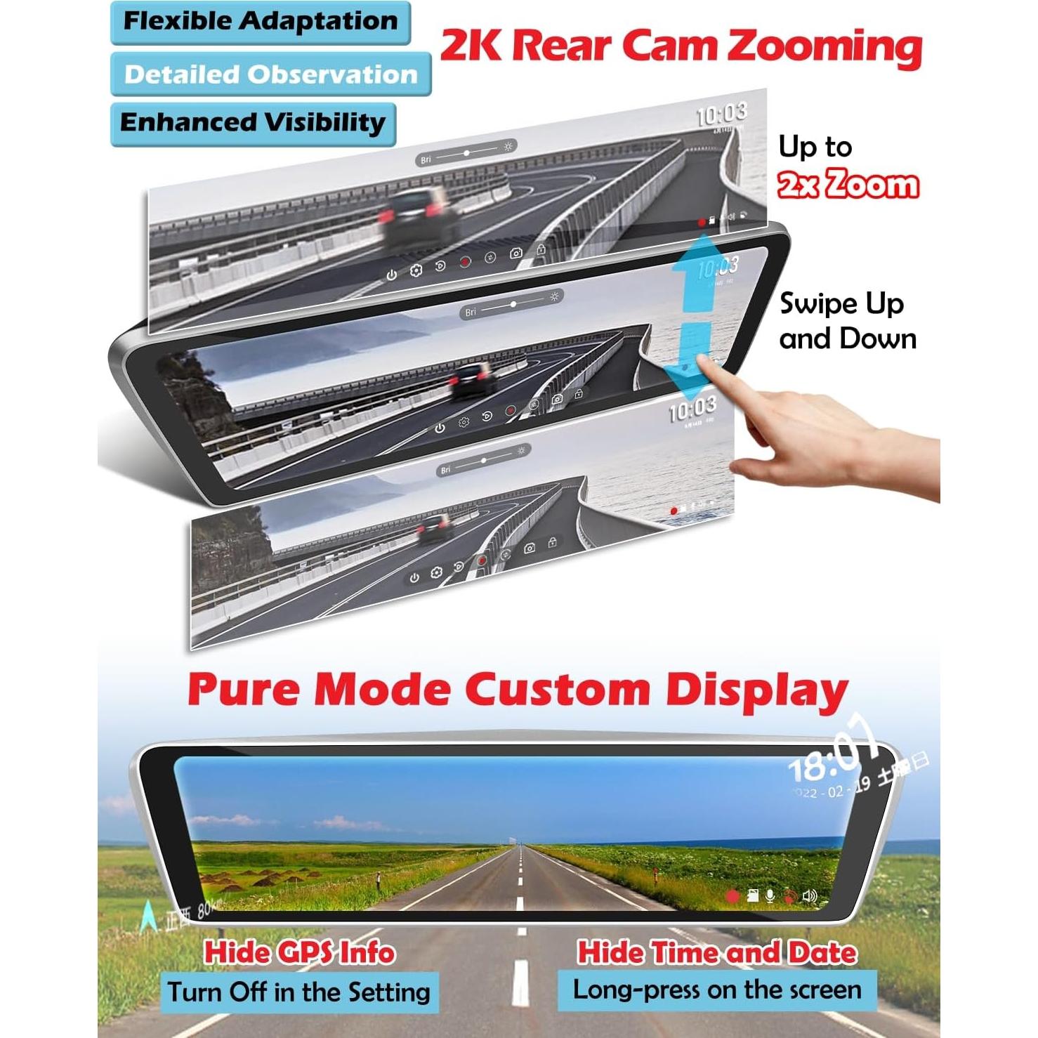 Cámara de Salpicadero NikoMaku ASX II 2K con GPS y Zoom