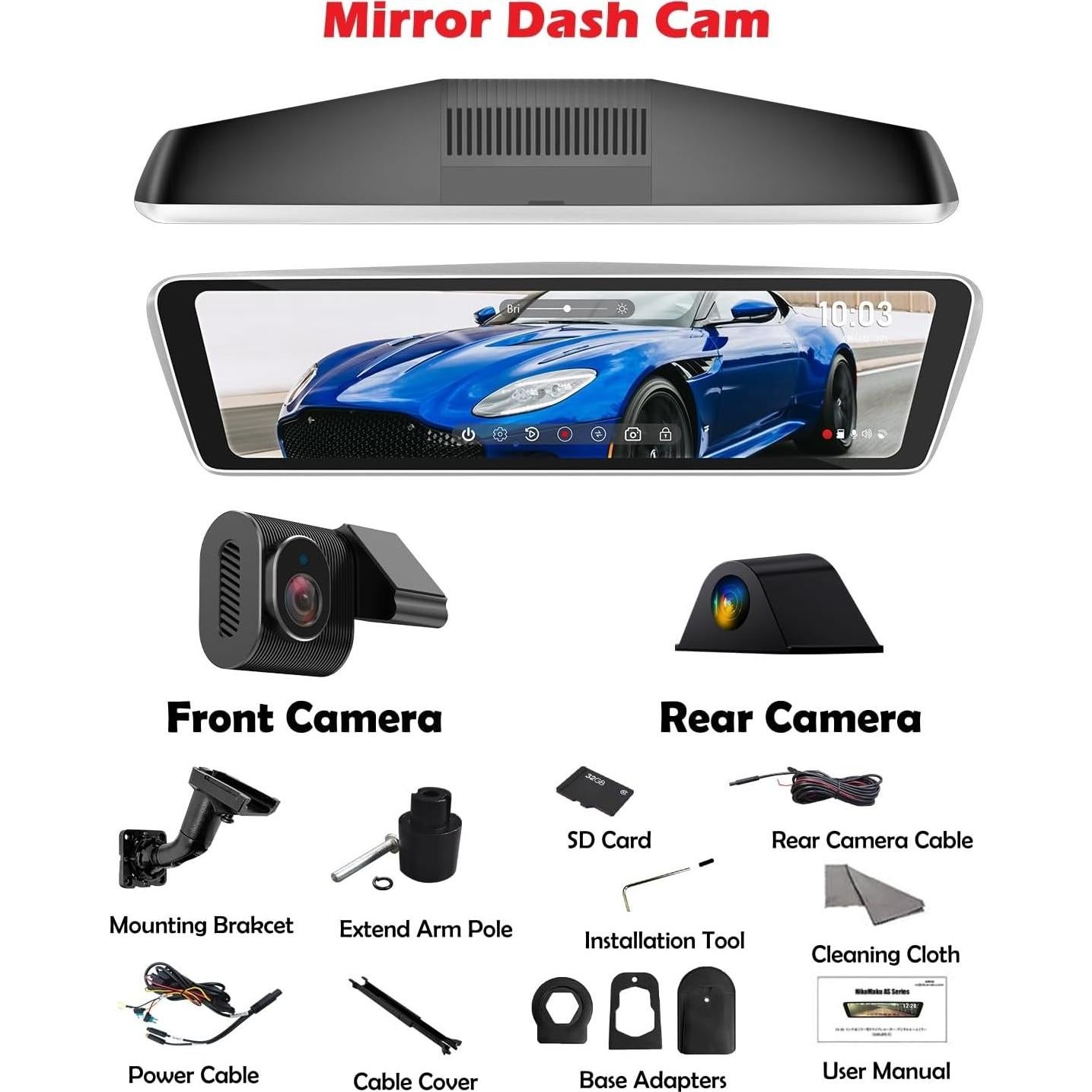 Cámara de Salpicadero NikoMaku ASX II 2K con GPS y Zoom