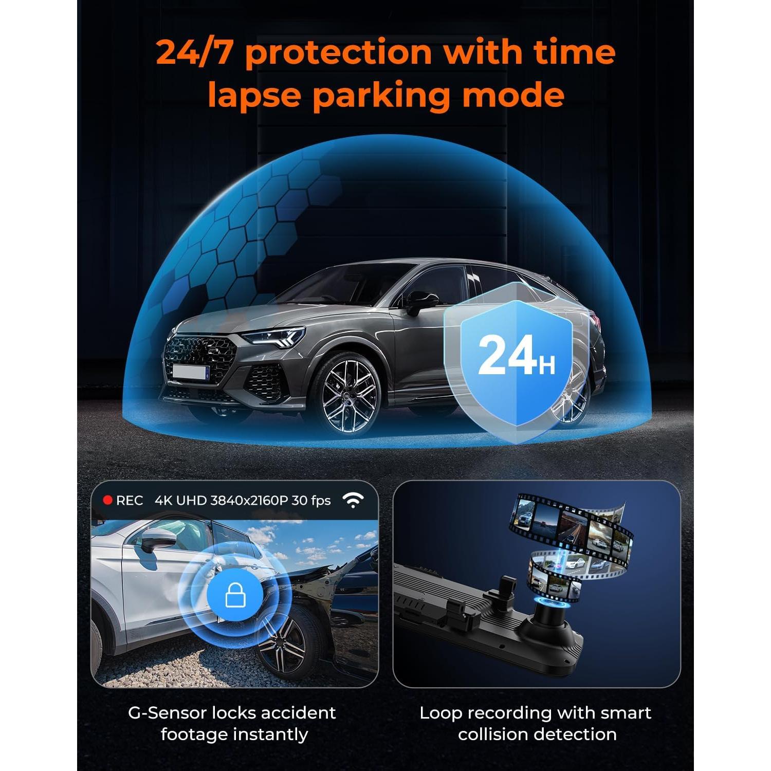 Cámara de Espejo Retrovisor Acumen M4 Quad 1080P 4 Canales