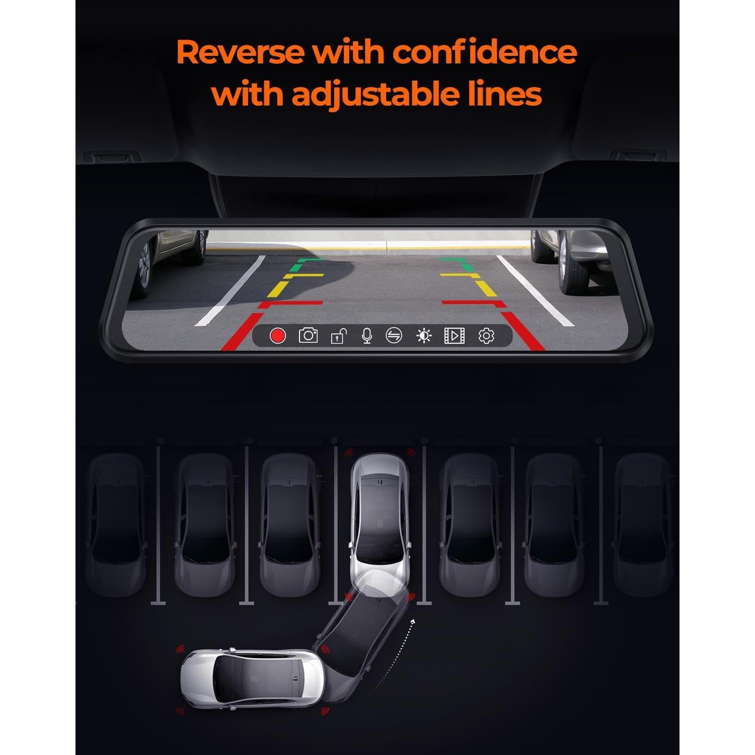 Cámara de Espejo Retrovisor Acumen M4 Quad 1080P 4 Canales