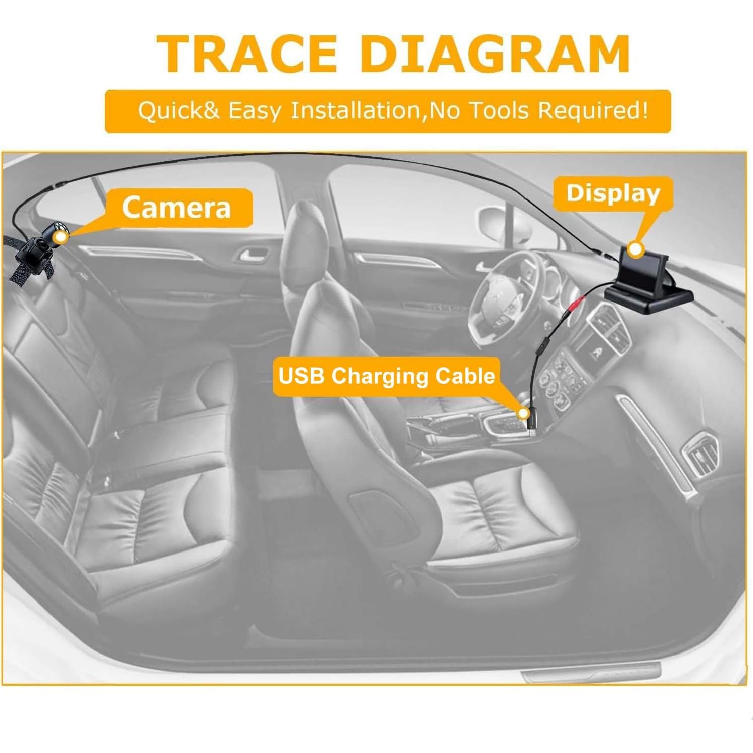 Espejo de Coche para Bebé Itomoro con Cámara 4.3" y Visión Nocturna