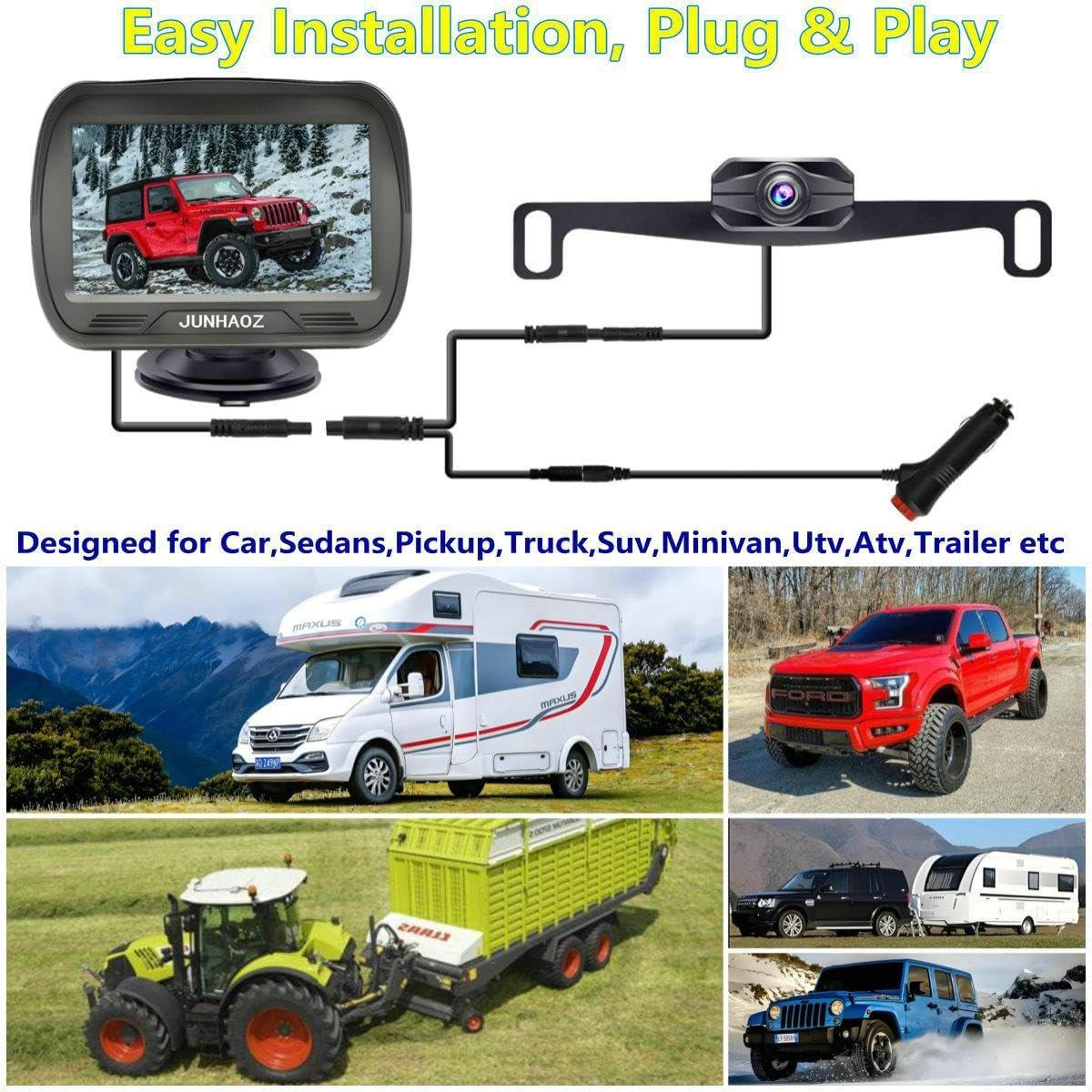 Cámara de Respaldo YIMU K4301 con Monitor 4.3" HD IP69