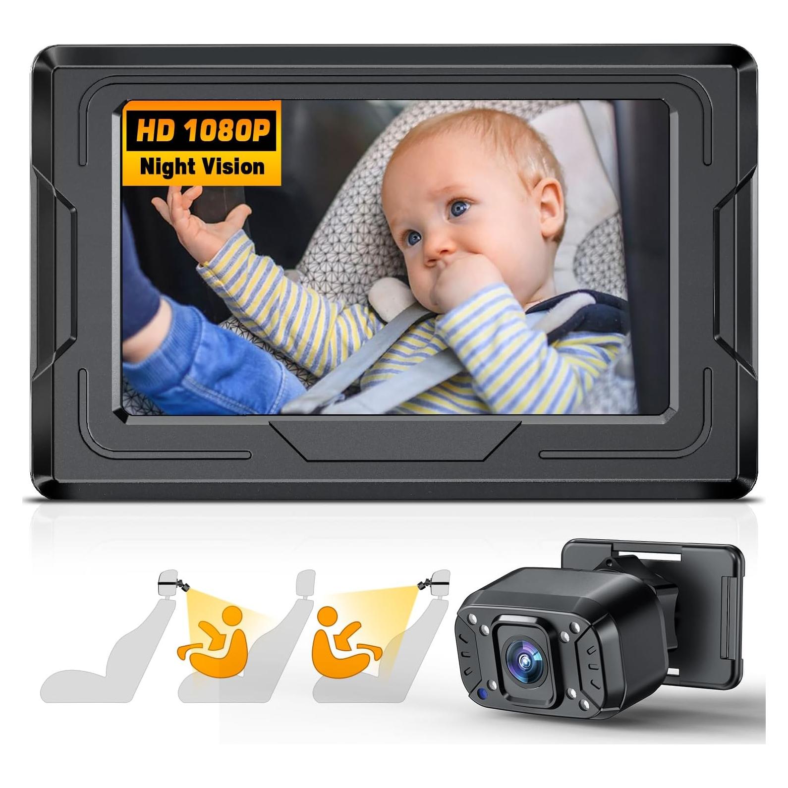 Cámara para Bebés FEISIKE 4.3'' con Visión Nocturna Infrarroja