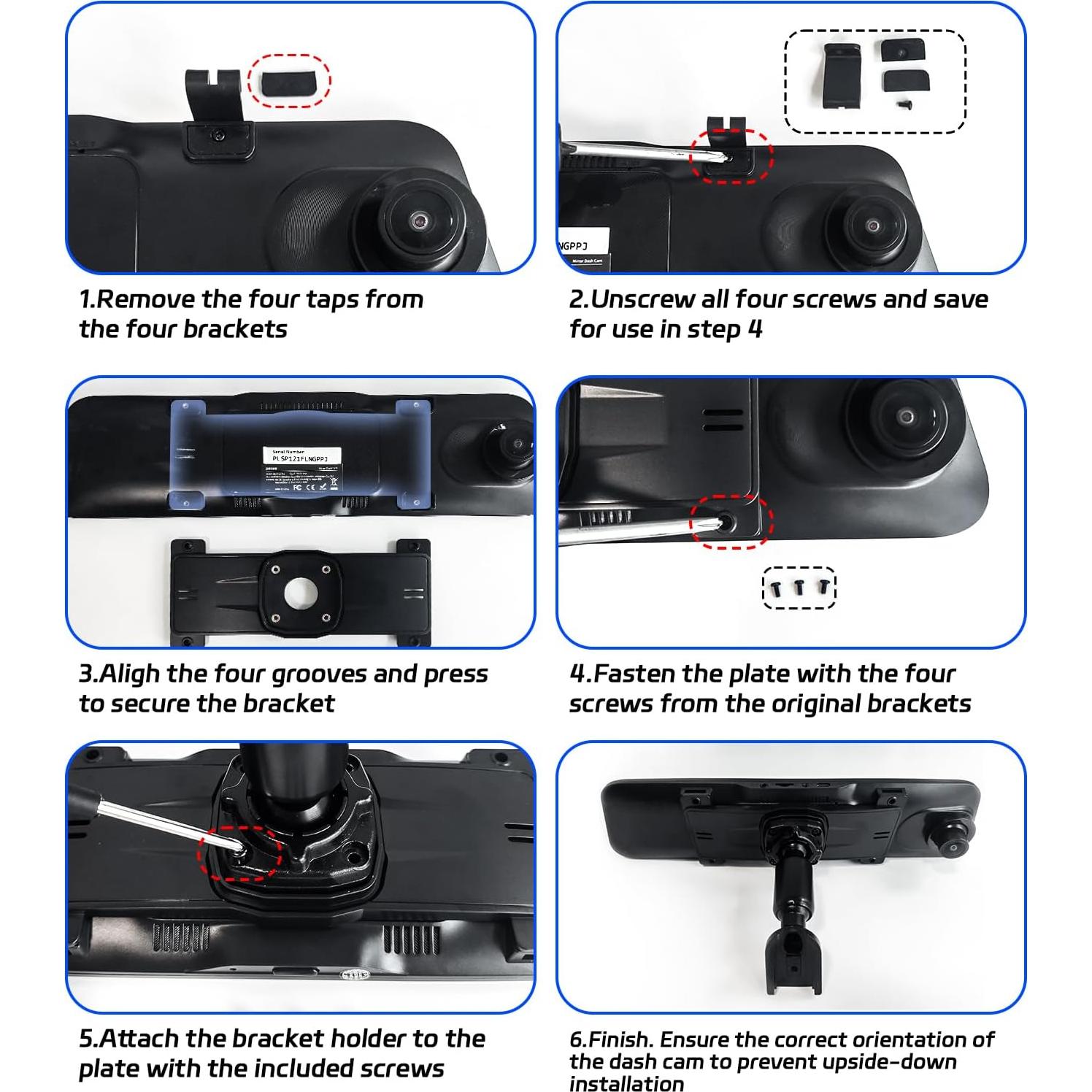 Soporte Pelsee para Cámara de Espejo 12" - Instalación Fácil