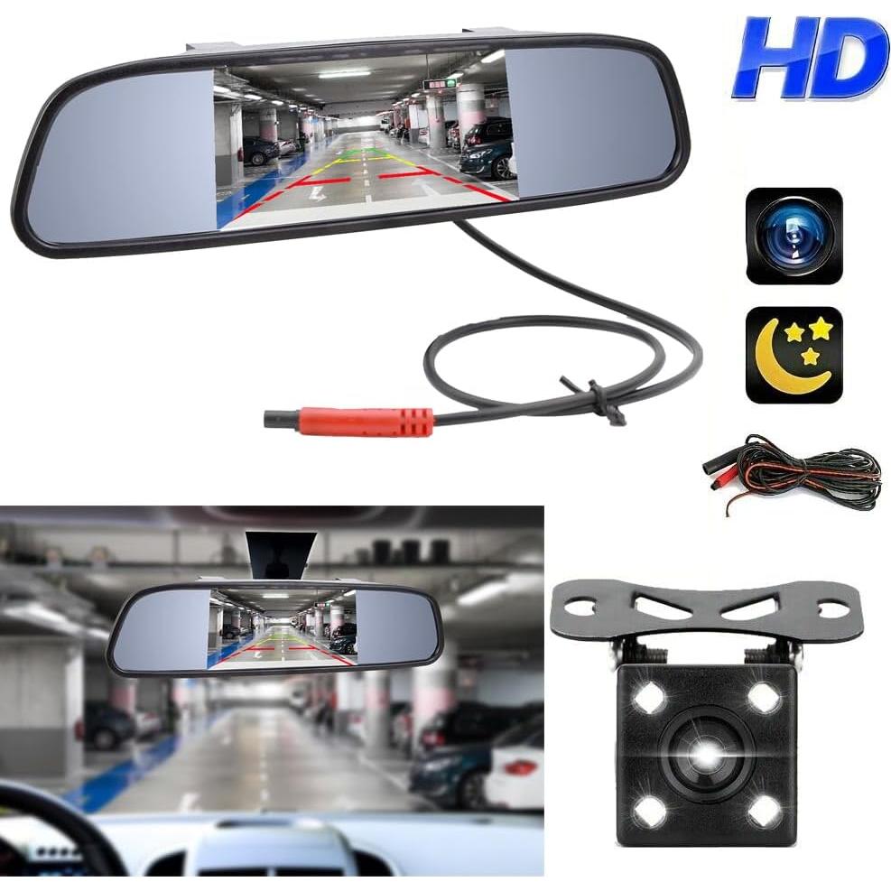 Monitor de Espejo TFT LCD 4.3" VS-M4301 con Cámara de Reversa