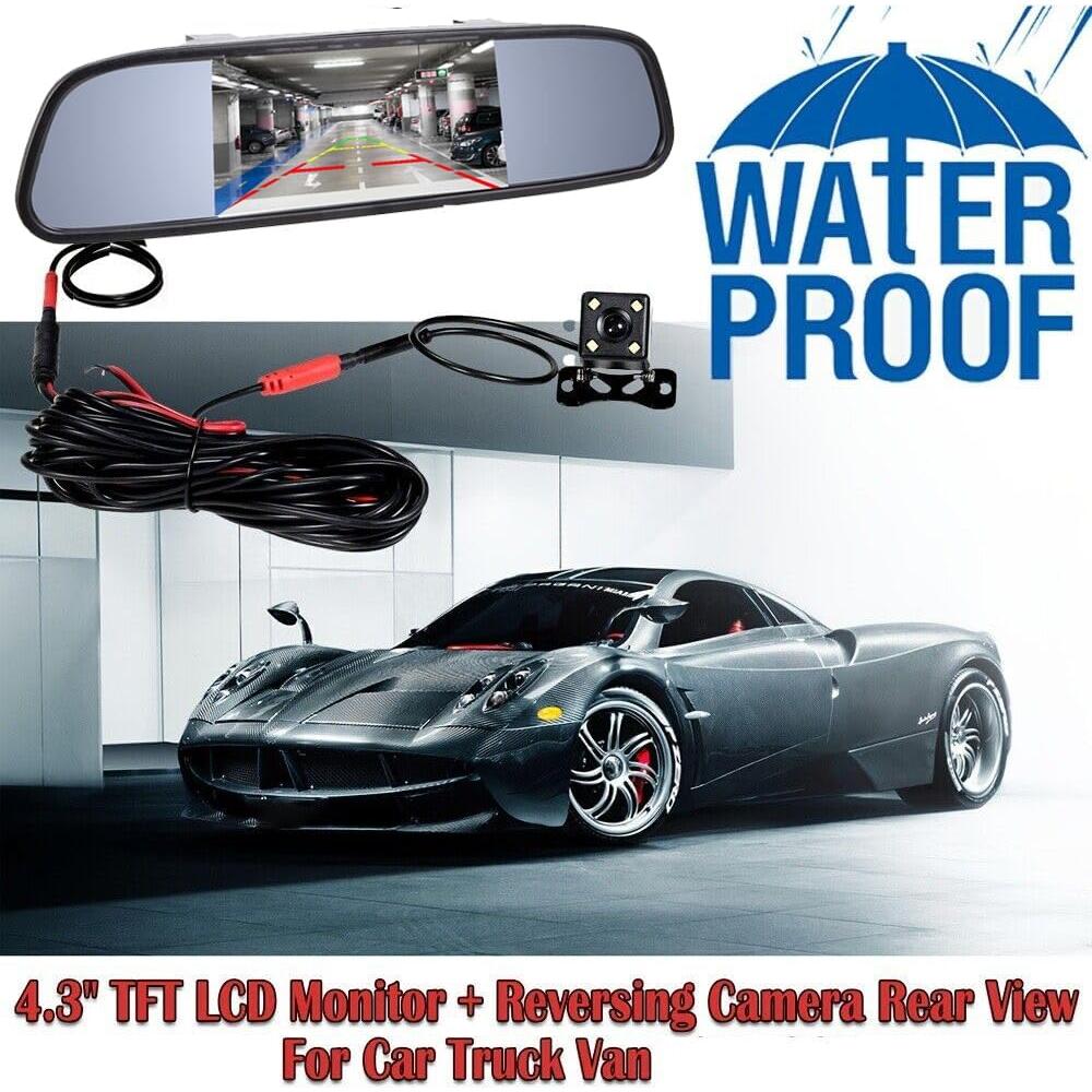 Monitor de Espejo TFT LCD 4.3" VS-M4301 con Cámara de Reversa