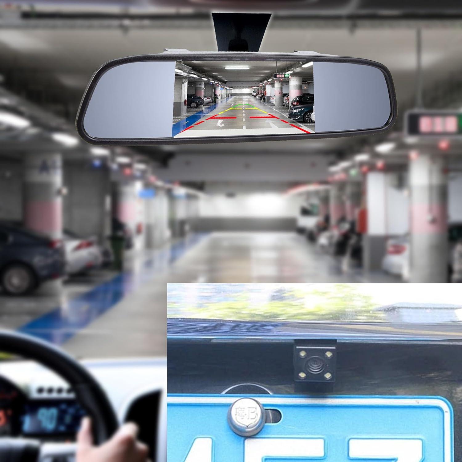 Monitor de Espejo TFT LCD 4.3" VS-M4301 con Cámara de Reversa