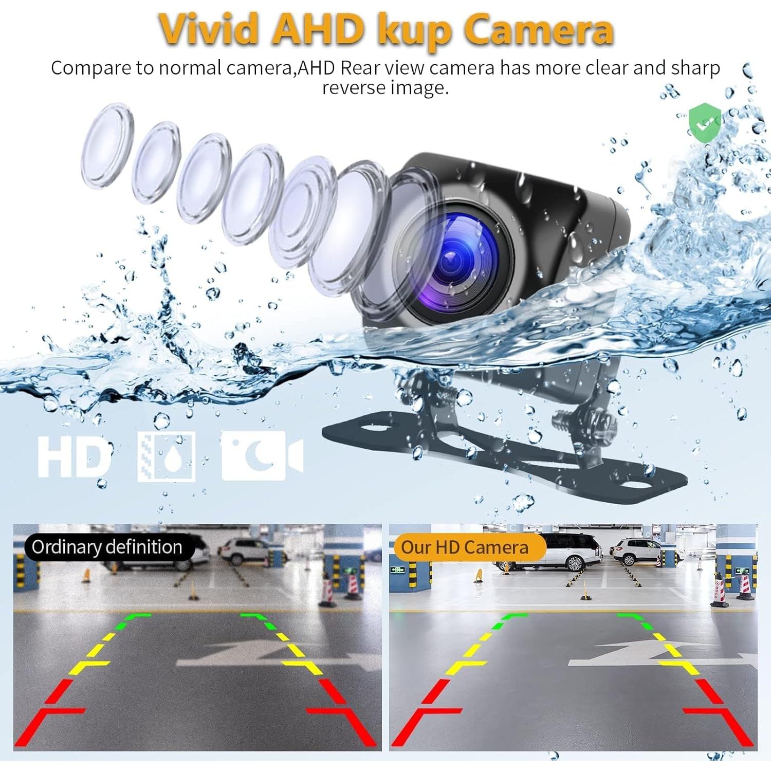 Estéreo de Coche Podofo Single Din 7" Carplay y Cámara AHD