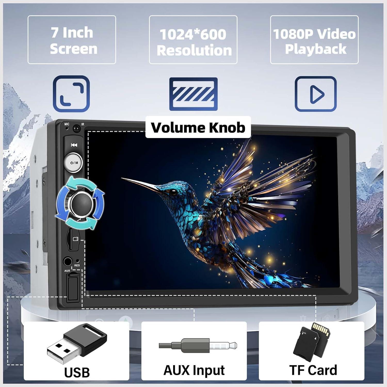 Radio de Coche Doble Din UNITOPSCI 7" CarPlay Android Auto