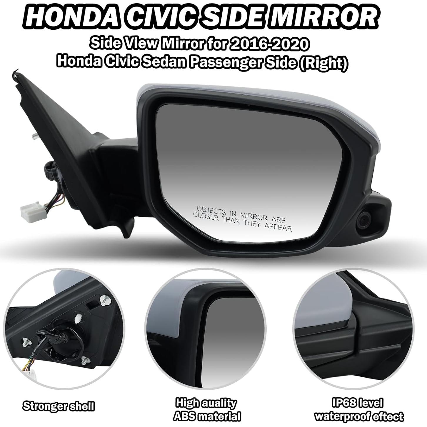 Espejo Lateral Derecho Honda Civic 2016-2021 MOFOAP con Cámara