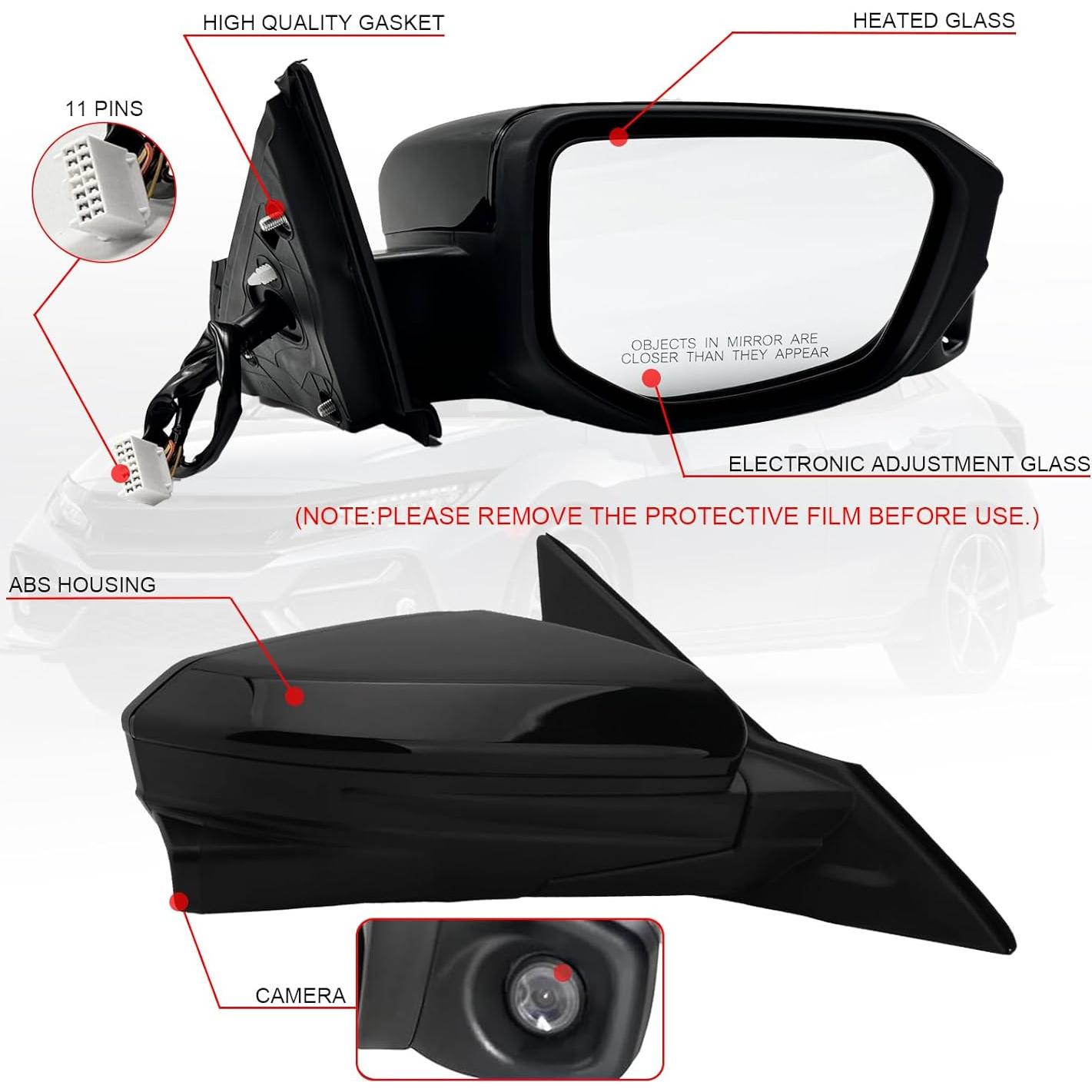 Espejo Lateral Derecho Honda Civic 2016-2020 Sosega Eléctrico