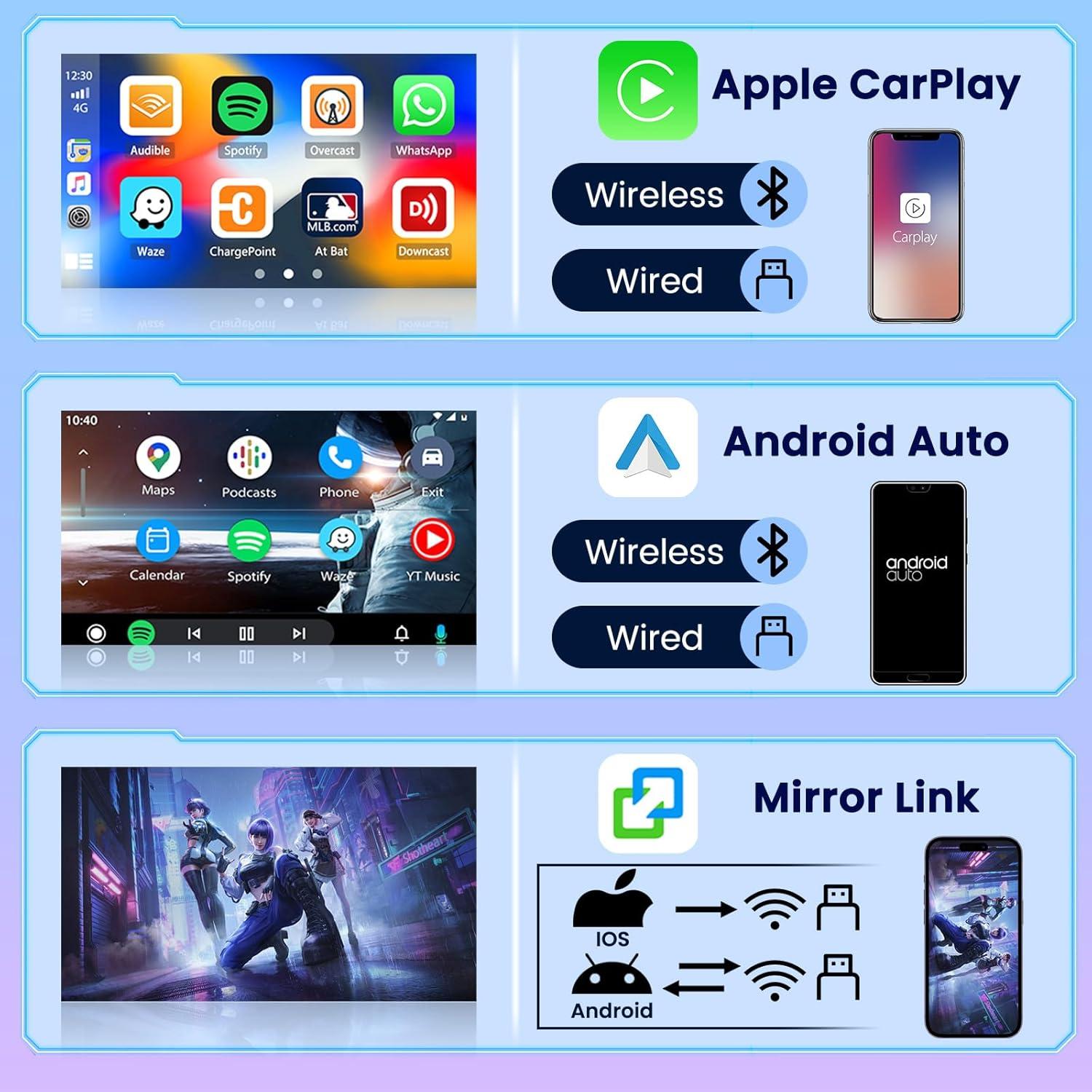 Estéreo Android Roinvou 4+64G para Toyota Corolla 2005-2012