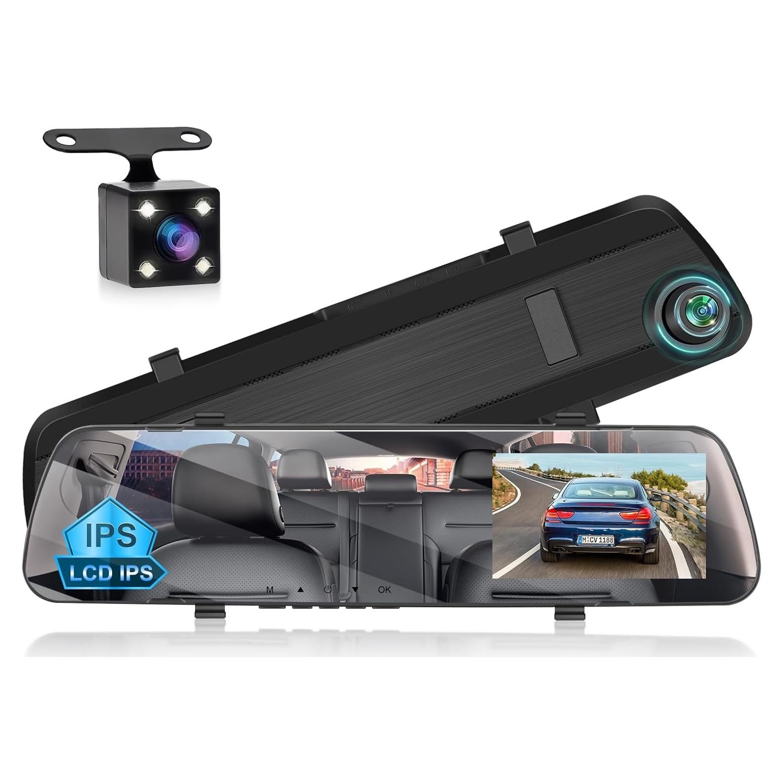 Cámara de Espejo Retrovisor NHOPEEW 4" LCD Dual 1080P