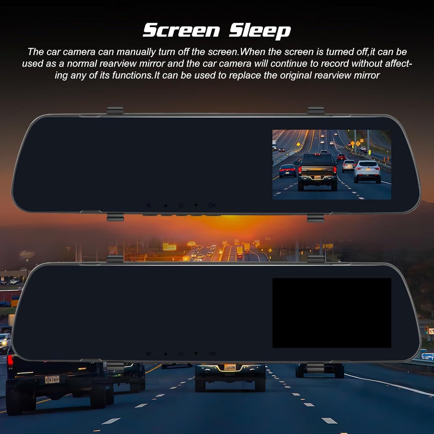 Cámara de Espejo Retrovisor NHOPEEW 4" LCD Dual 1080P