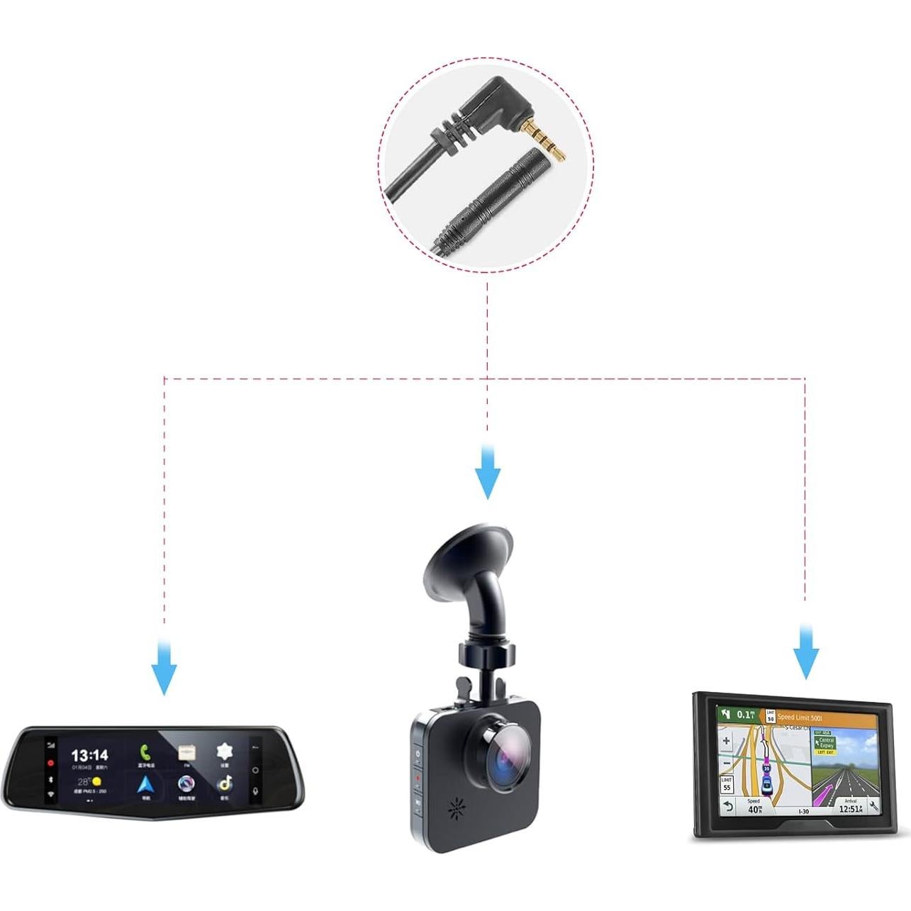 Cable de cámara trasera 10m 4 pines a 2.5mm PixelMan