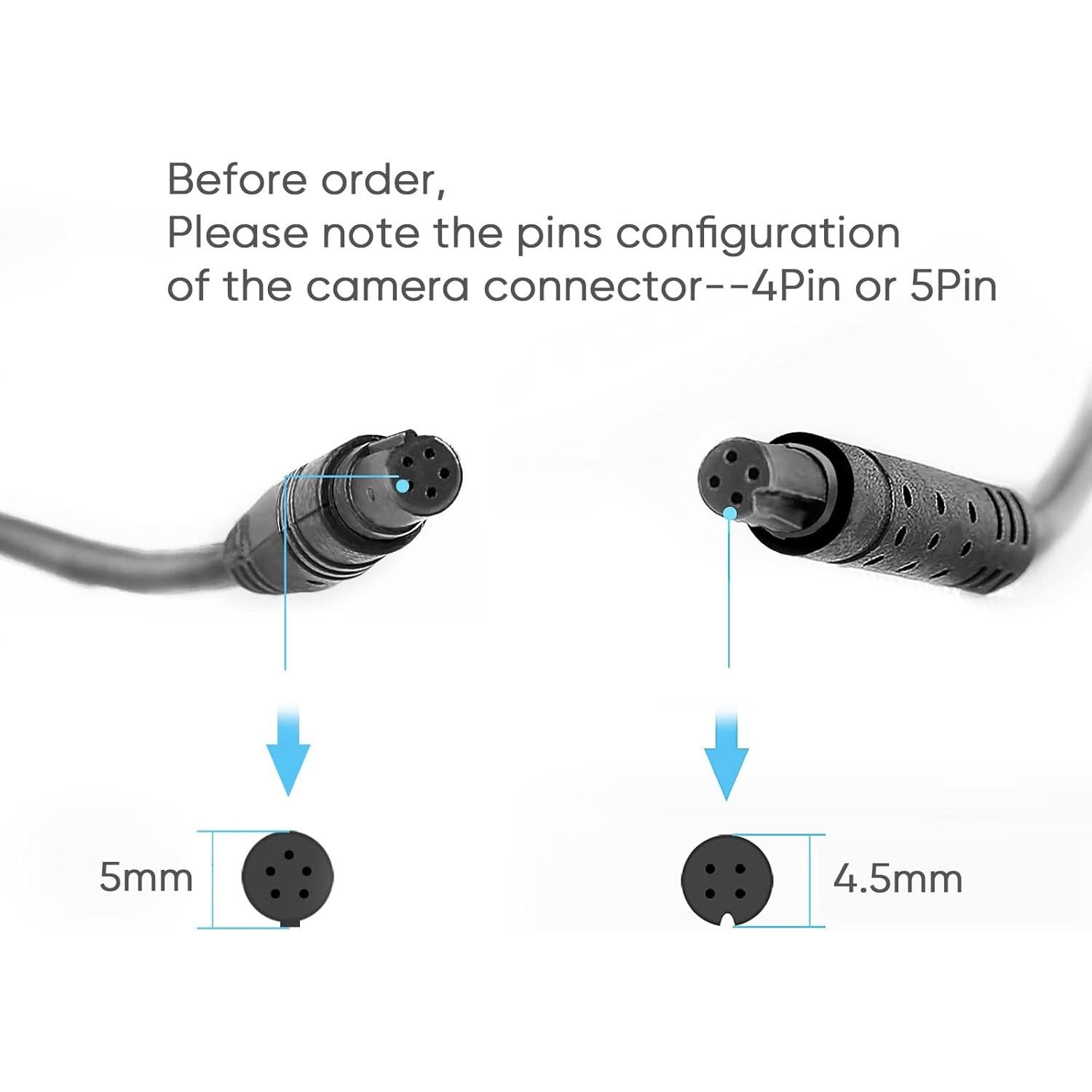 Cable de cámara trasera 10m 4 pines a 2.5mm PixelMan