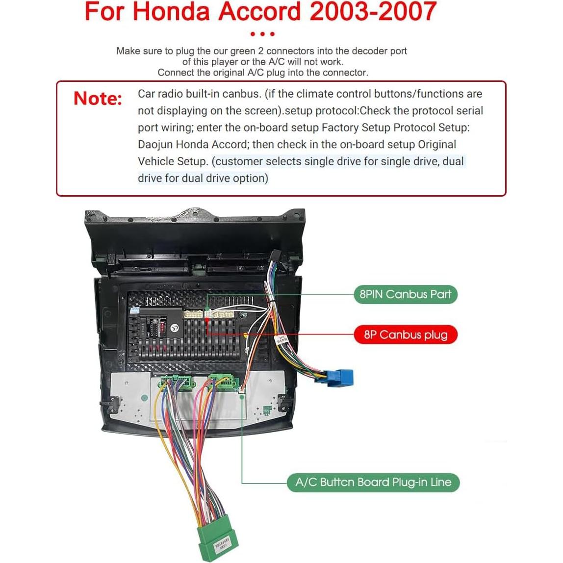 Estéreo de Coche Rimoody 10.1" Android 4G+64G para Honda Accord