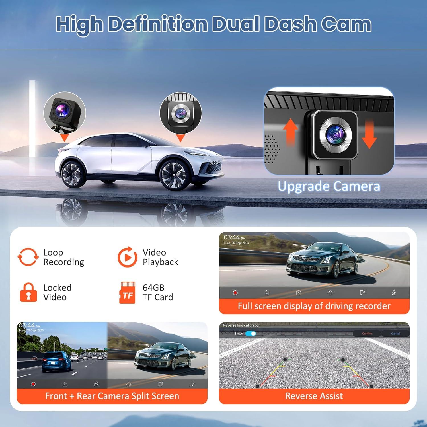 Pantalla Táctil 9" Veralady Carplay Android Auto Inalámbrica