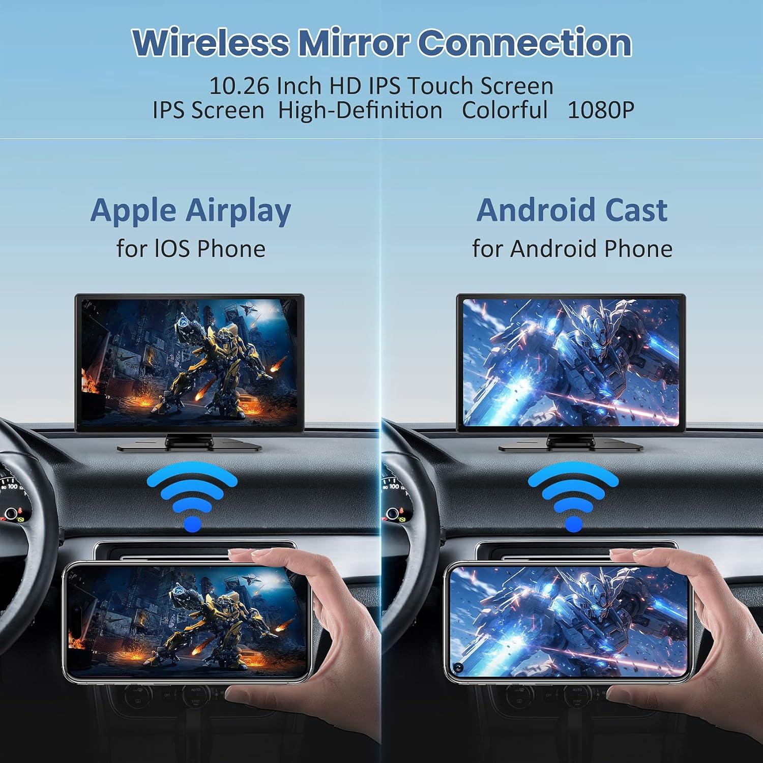 Pantalla Táctil 9" Veralady Carplay Android Auto Inalámbrica