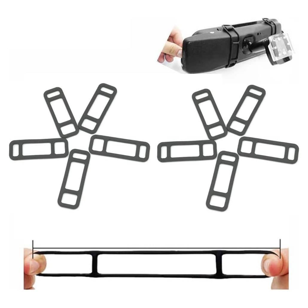 10 Correas de Montaje de Goma YehVeh para Cámara Espejo