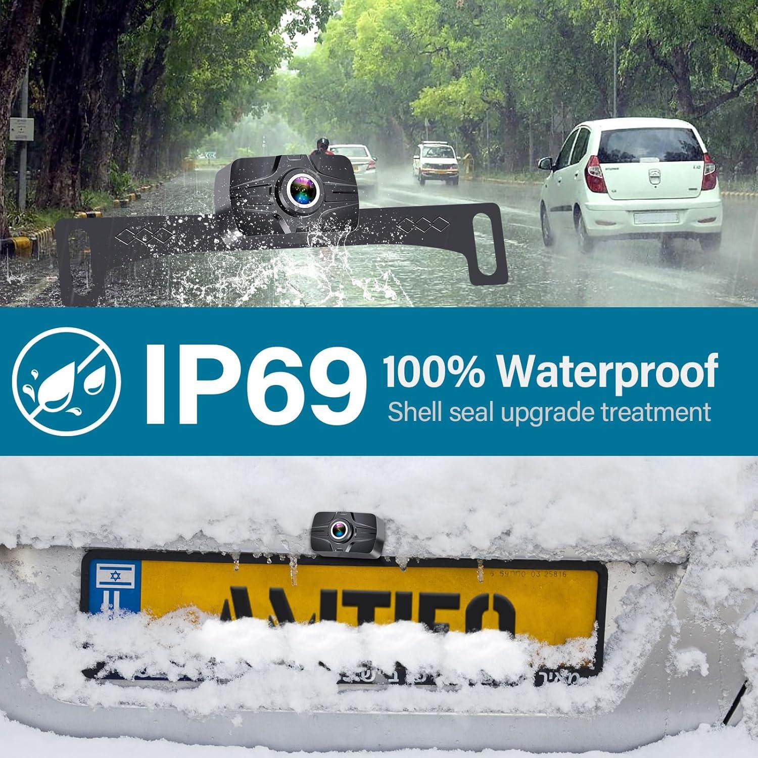 Cámara de Respaldo AMTIFO A23 2K 7 Pulgadas con Monitor