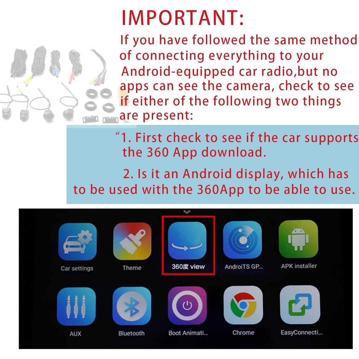 Cámara de Reversa Panorámica AHD 720P/1080P YJLSDZ 360°