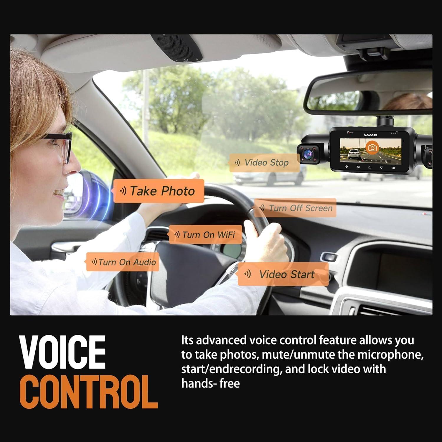 Cámara Dash 360° Neideso N700 4 Canales 4K+1080P GPS Wi-Fi