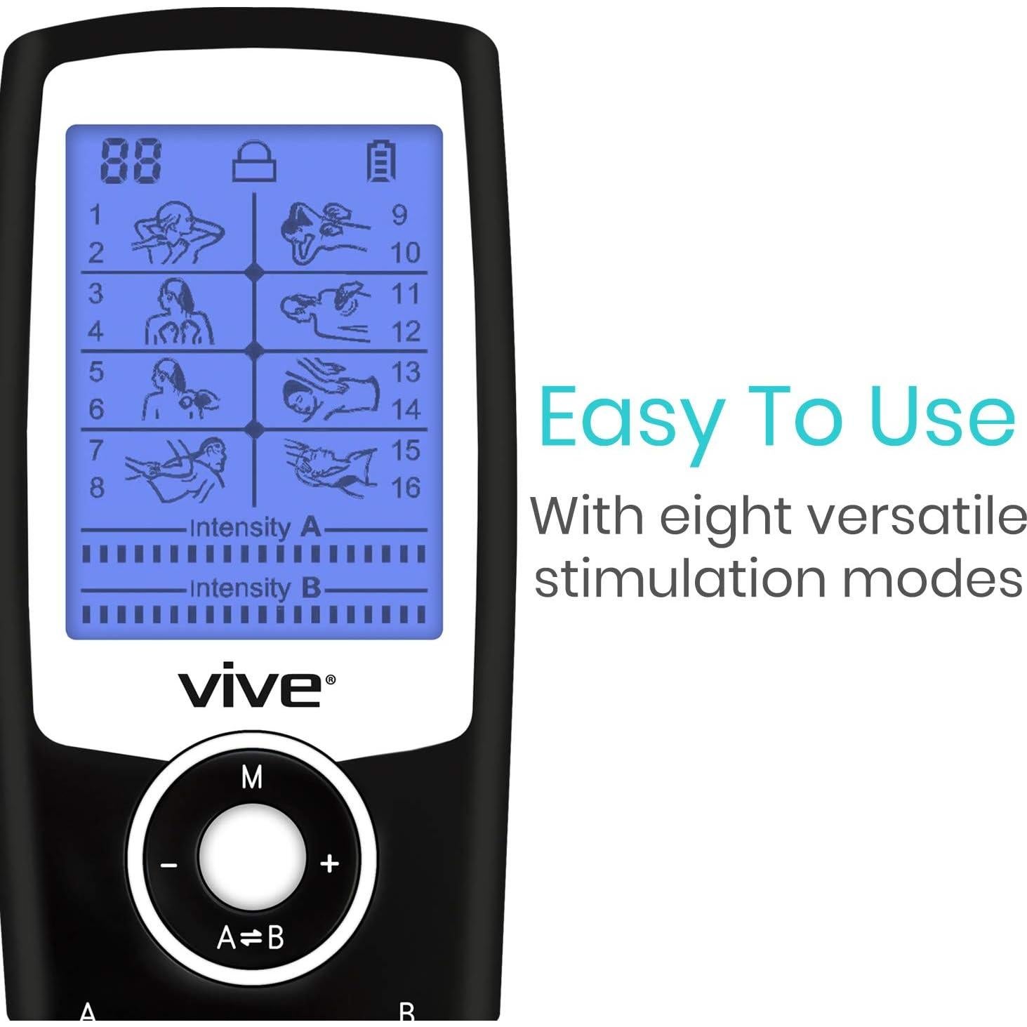 Estimulador Muscular TENS Vive BD22456 - 8 Modos de Masaje