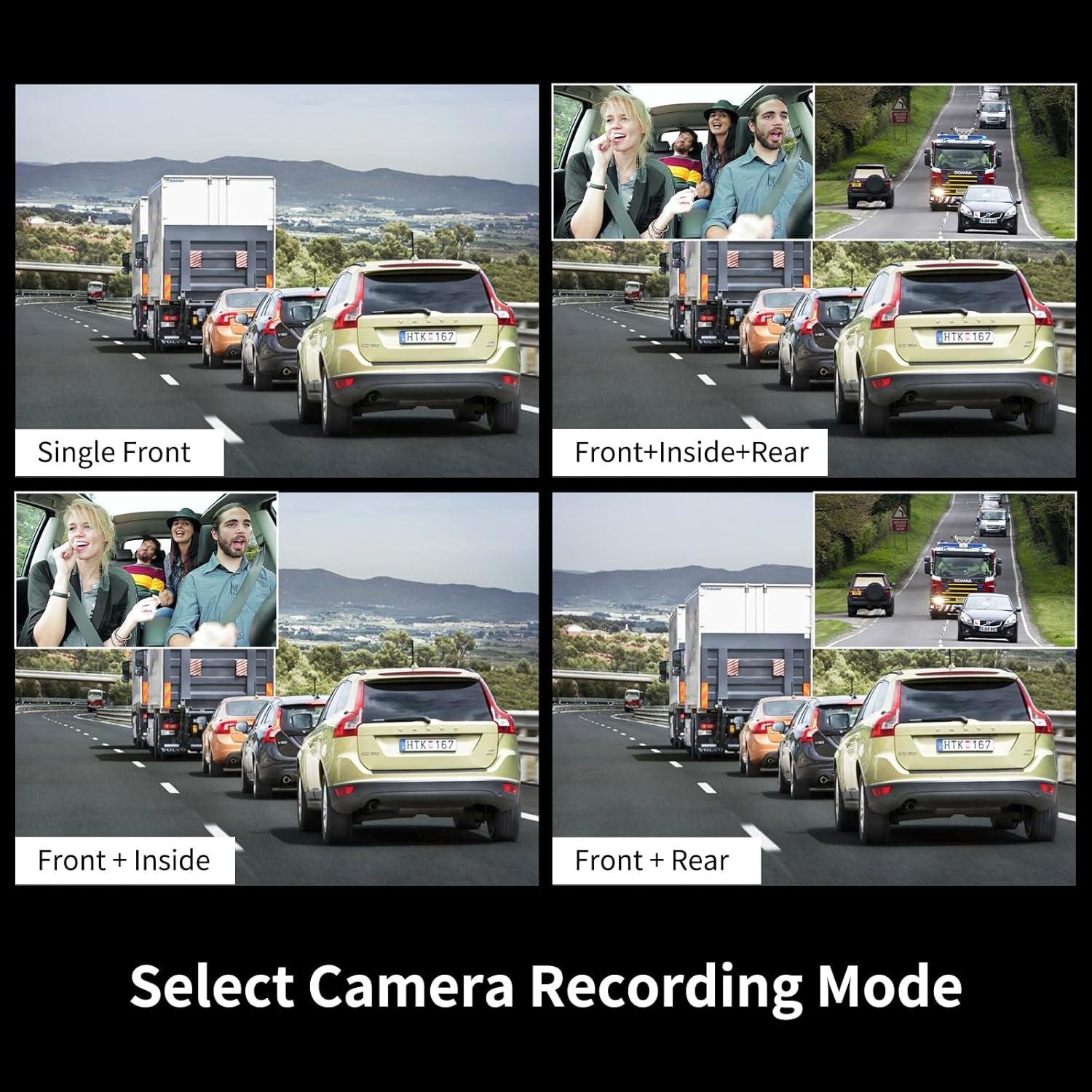 Cámara Dash Gloryes A120-3 2.5K 3 Canales con IR y 32GB