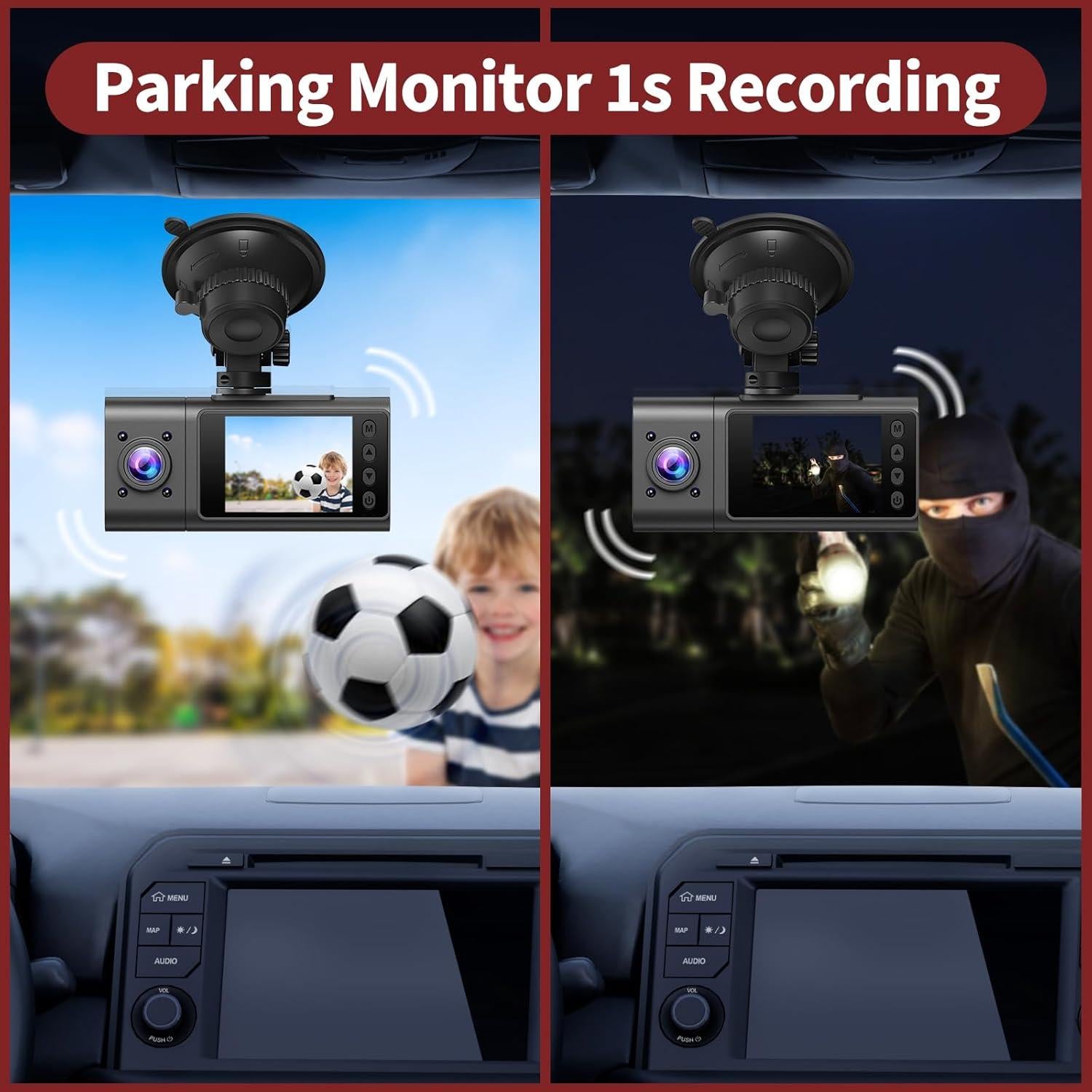 Cámara Dash Gloryes A120-3 2.5K 3 Canales con IR y 32GB