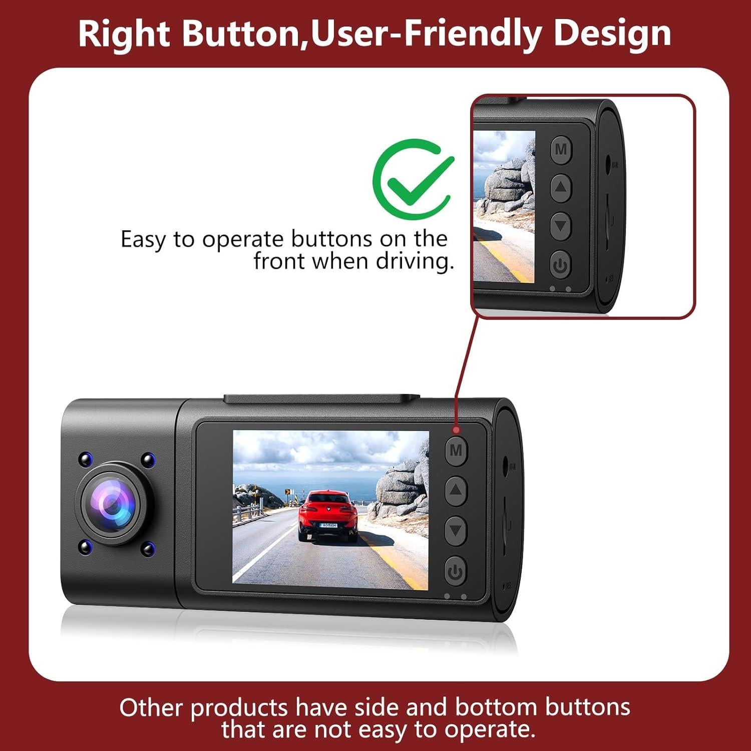 Cámara Dash Gloryes A120-3 2.5K 3 Canales con IR y 32GB