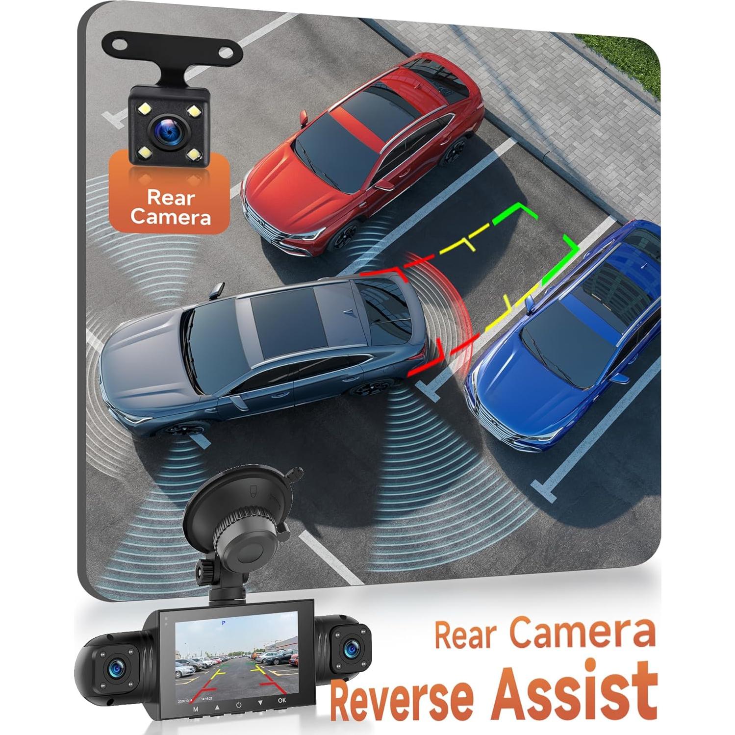 Cámara de tablero Rimoody 360° 4 canales 1080P visión nocturna