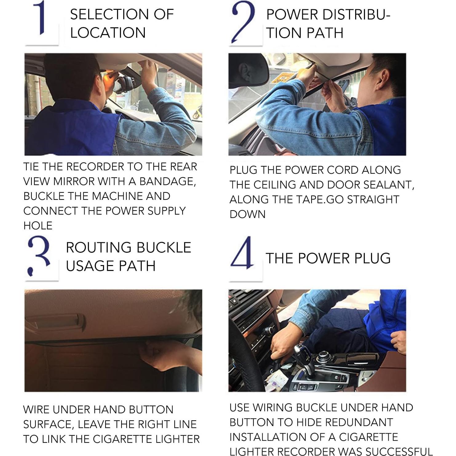 Cámara de tablero BROLEO 1080P 3.16" con lente 360°