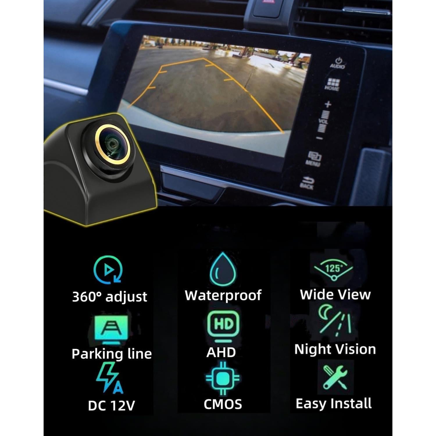 Cámara de Respaldo HD Epronic P1 360° Impermeable IP68K