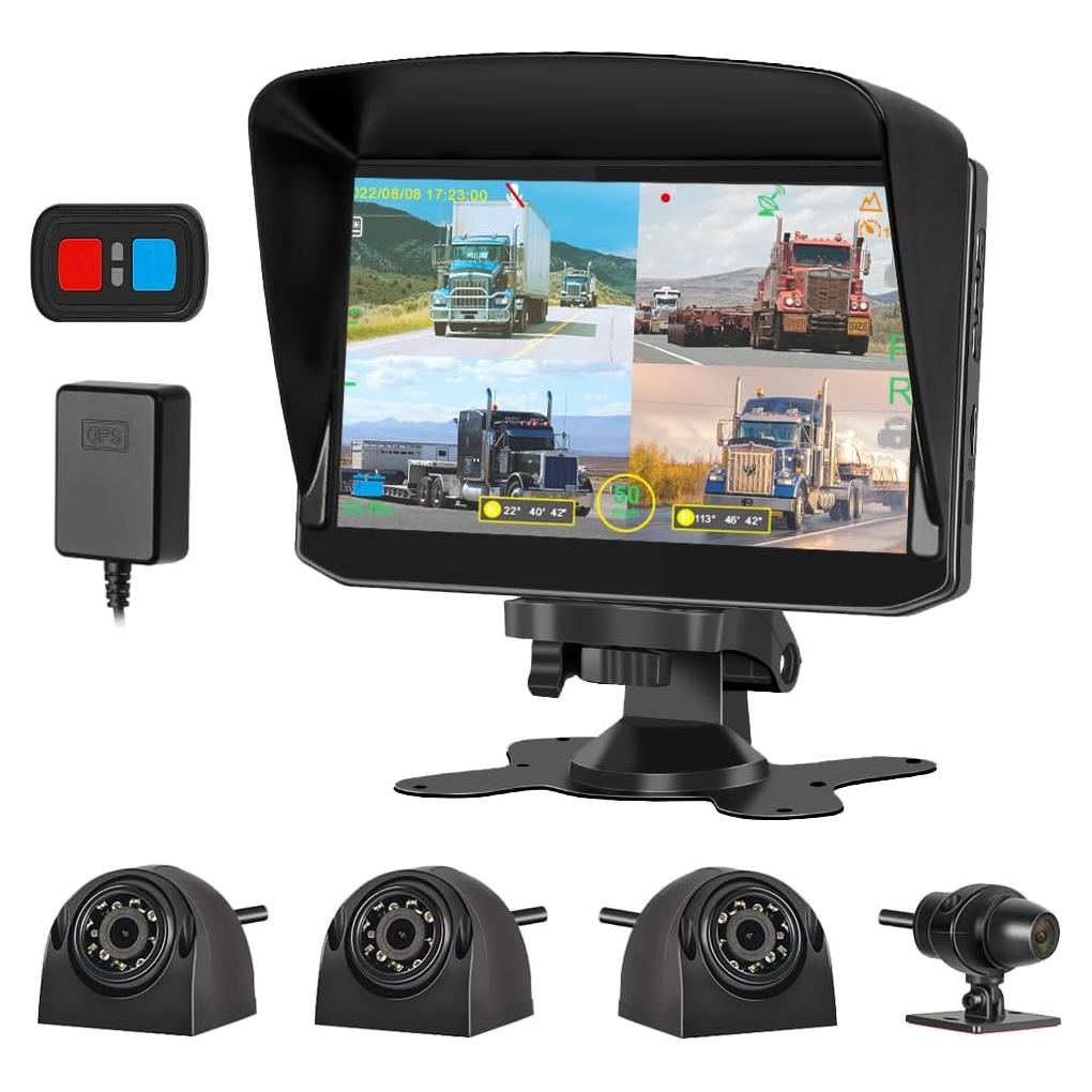 Cámara de Tablero VSYSTO H7 4CH 1080P con GPS y Visión Nocturna