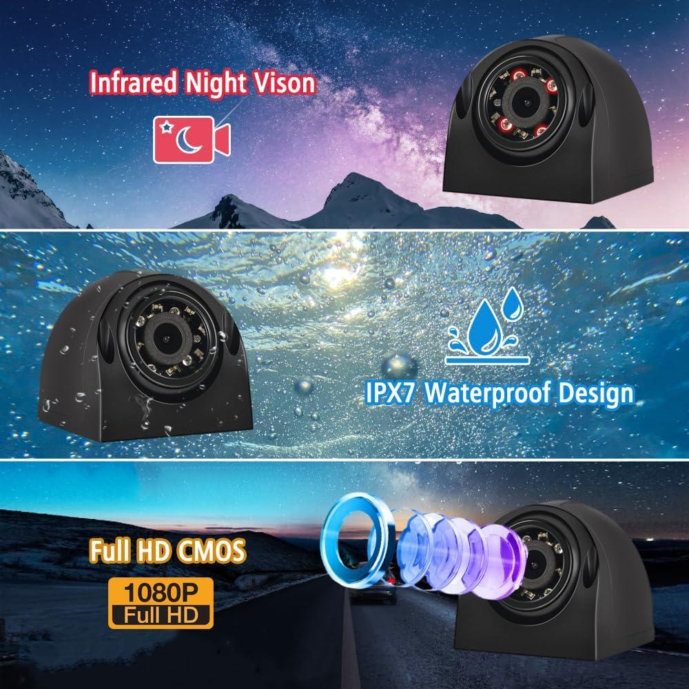 Cámara de Tablero VSYSTO H7 4CH 1080P con GPS y Visión Nocturna