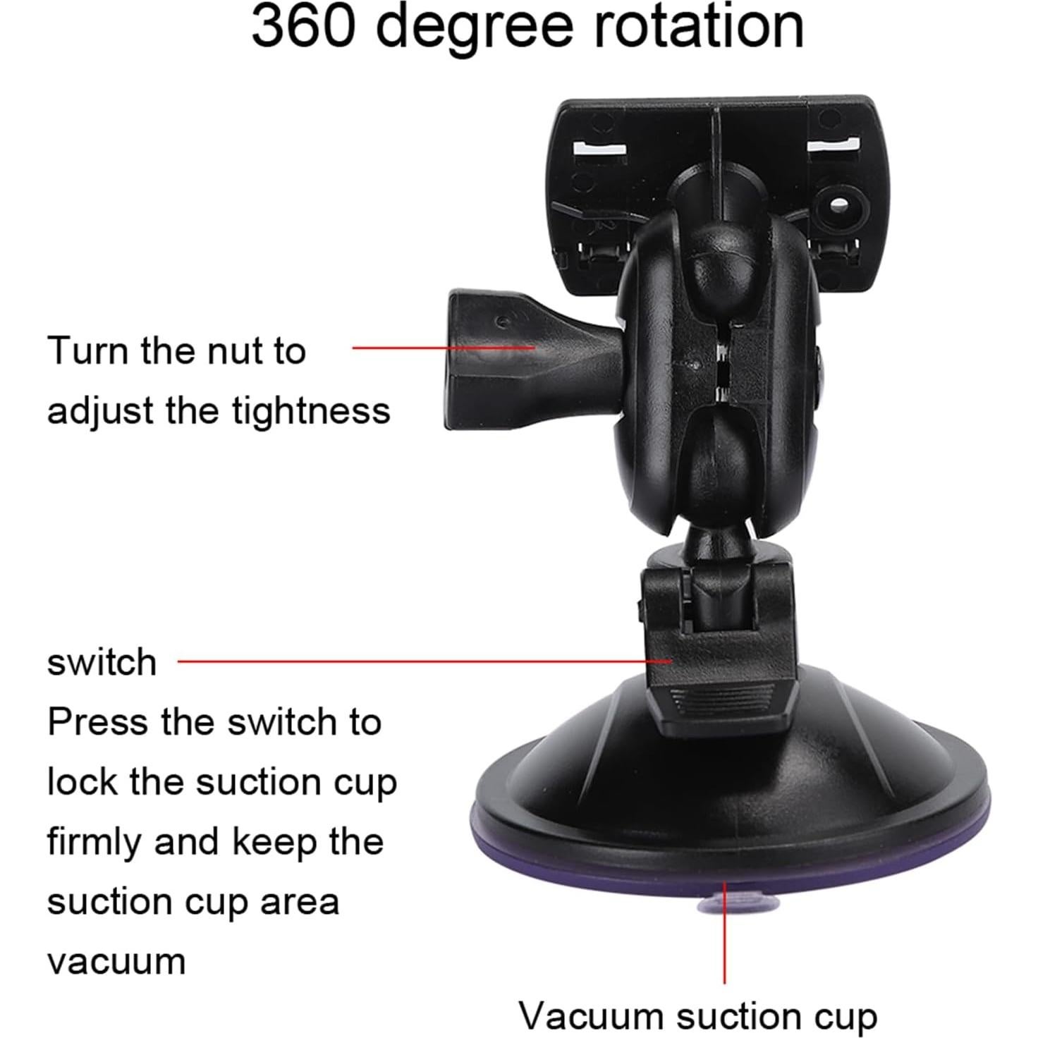 Soporte de Grabador de Conducción BAFOVY con Ventosa 65mm