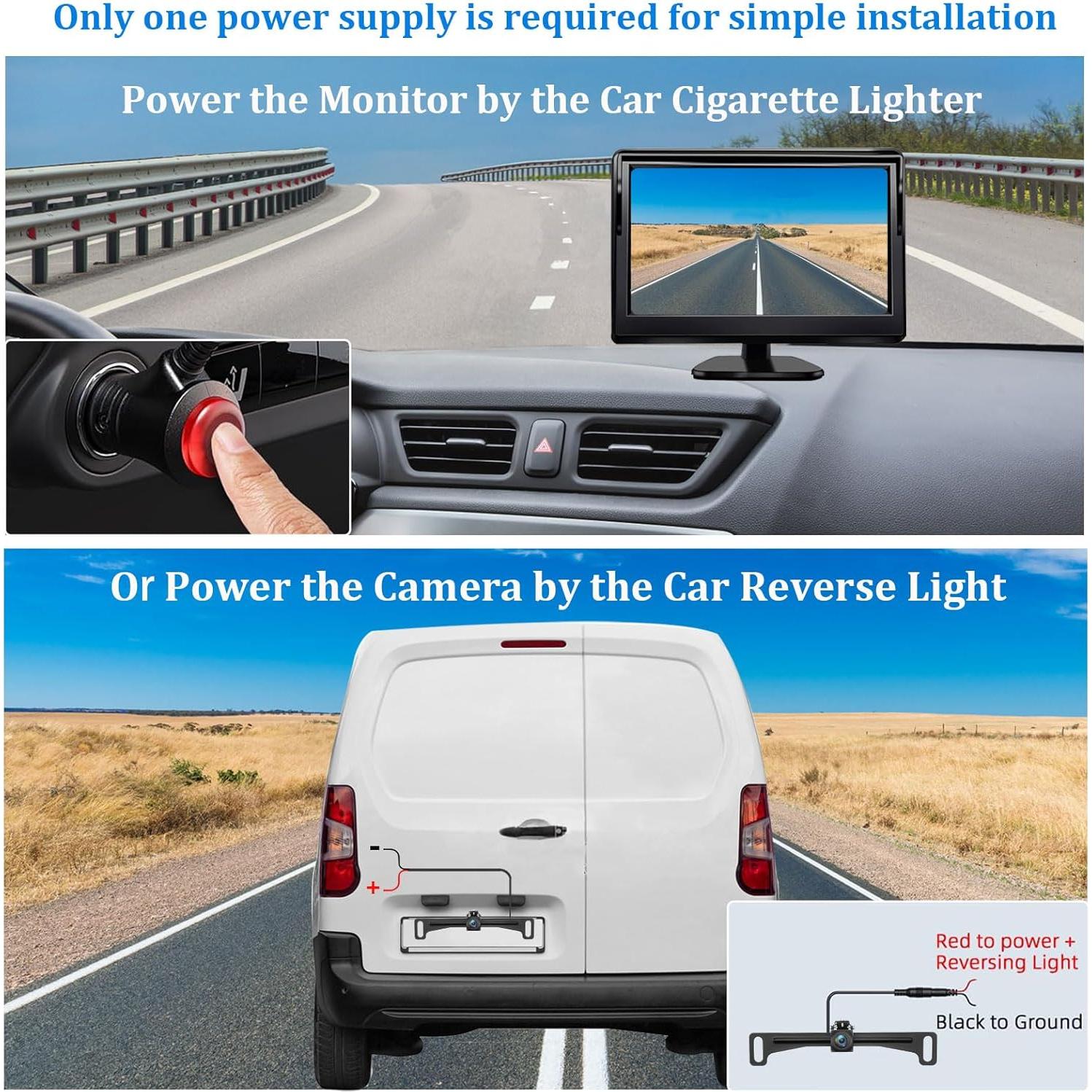 Cámara de Respaldo Kairiyard 5" HD 170° para Auto y Camión