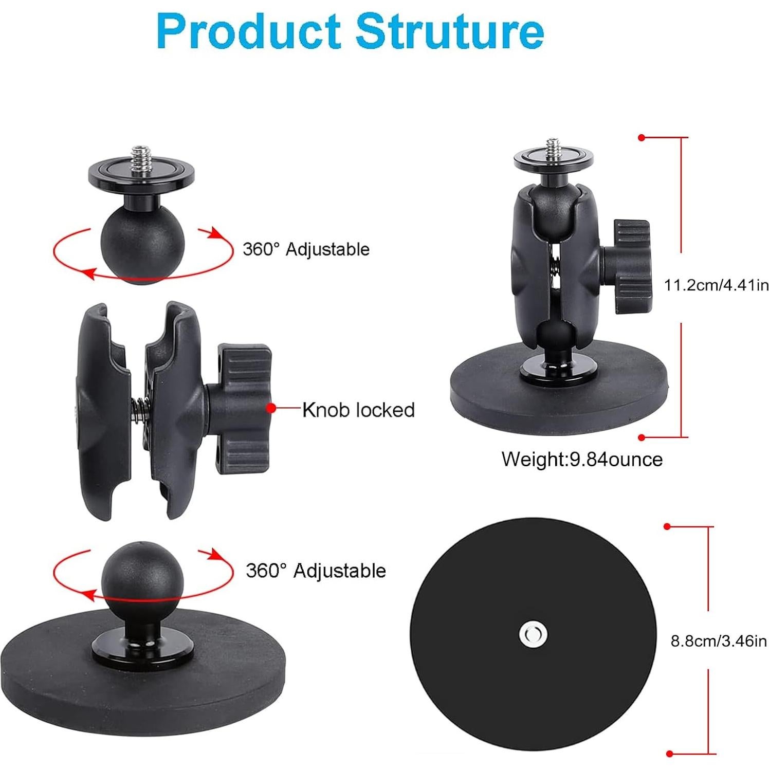 Soporte Magnético PellKing para Cámara de Coche - Insta360 y GoPro