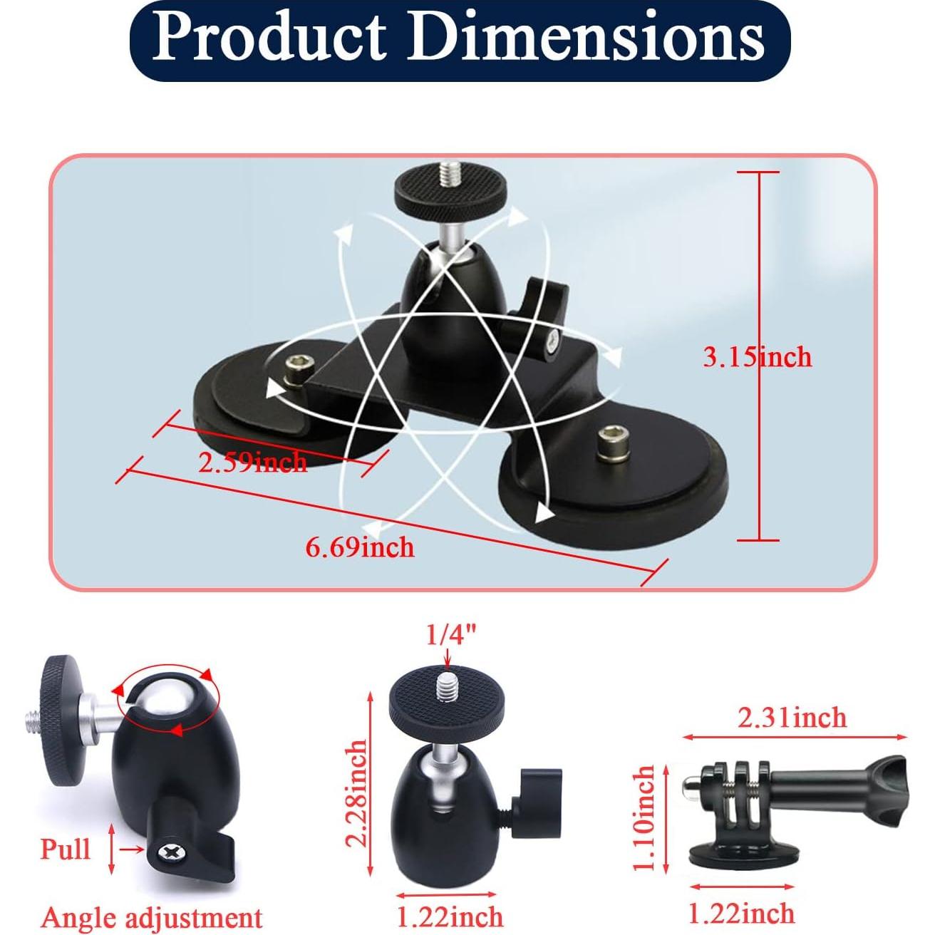Soporte Magnético para Cámara de Acción Usmallbee 66mm