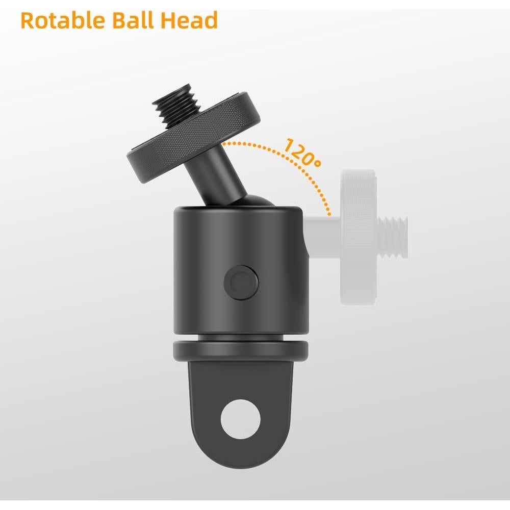Soporte de cámara de aluminio GuoYU 360° ajustable 1/4"