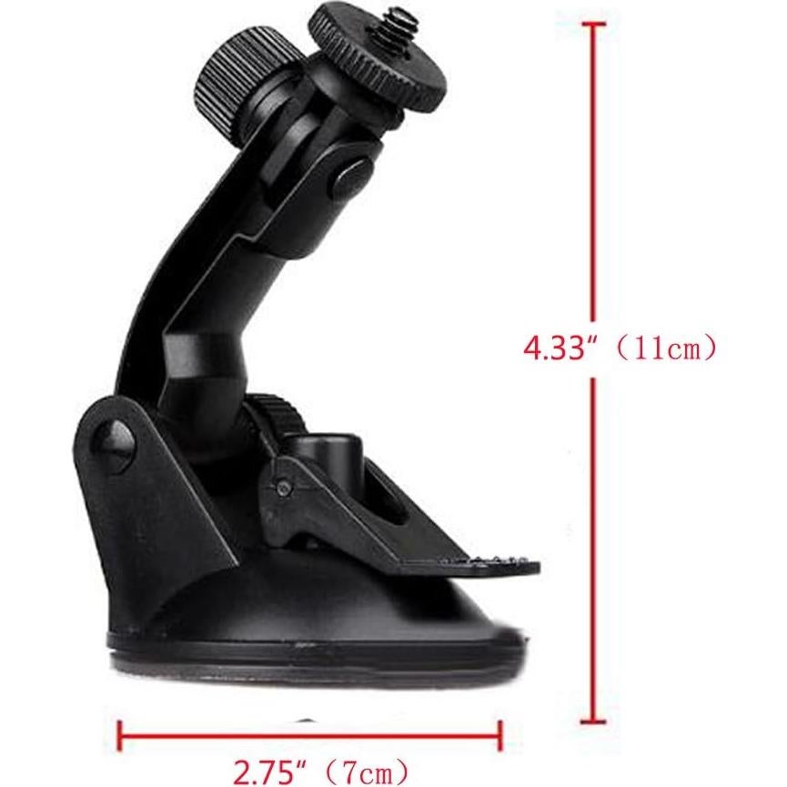 Soporte de Ventosa para Cámara de Acción Walway 11cm Ajustable