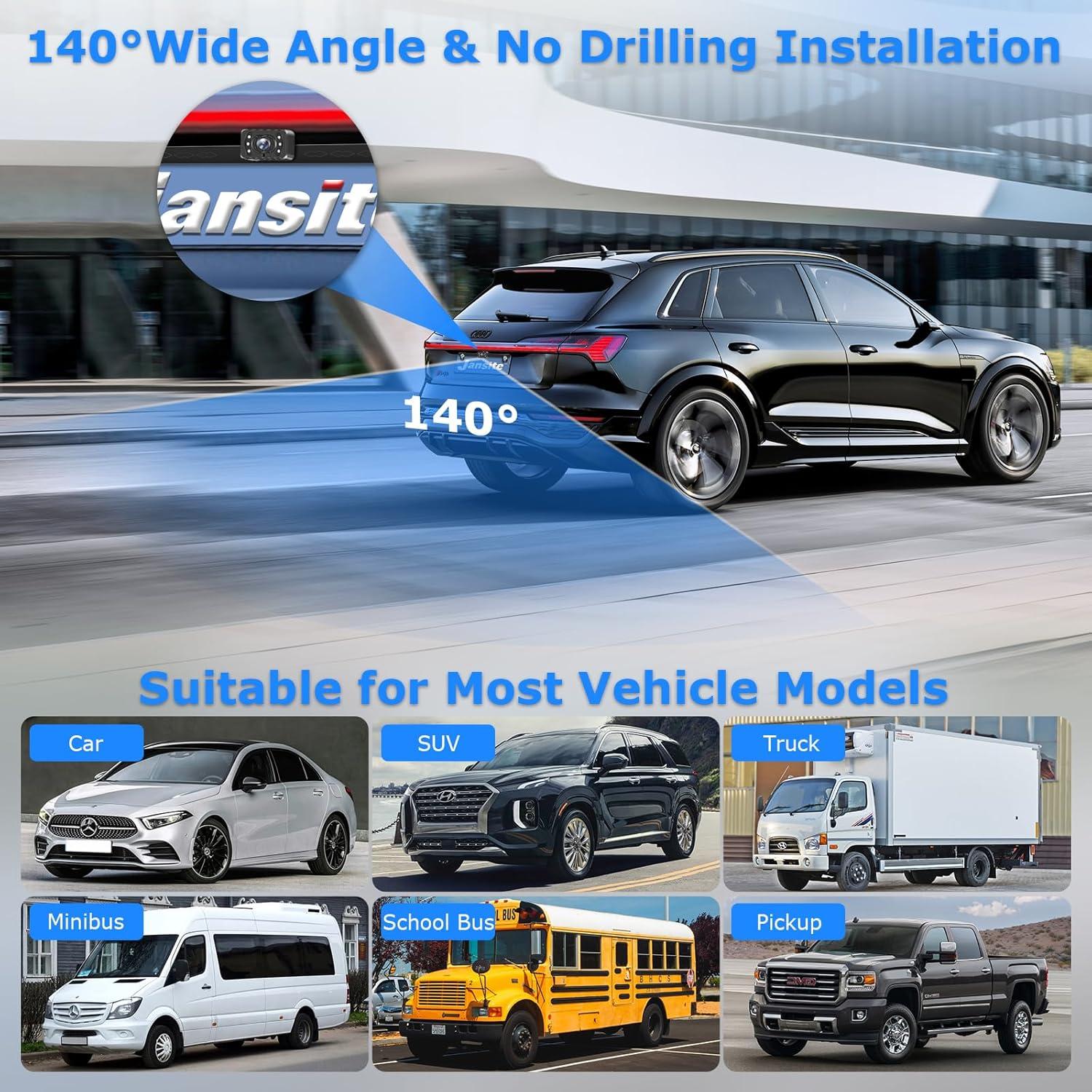 Cámara de Respaldo Inalámbrica Jansite 5" 1080P con Monitor