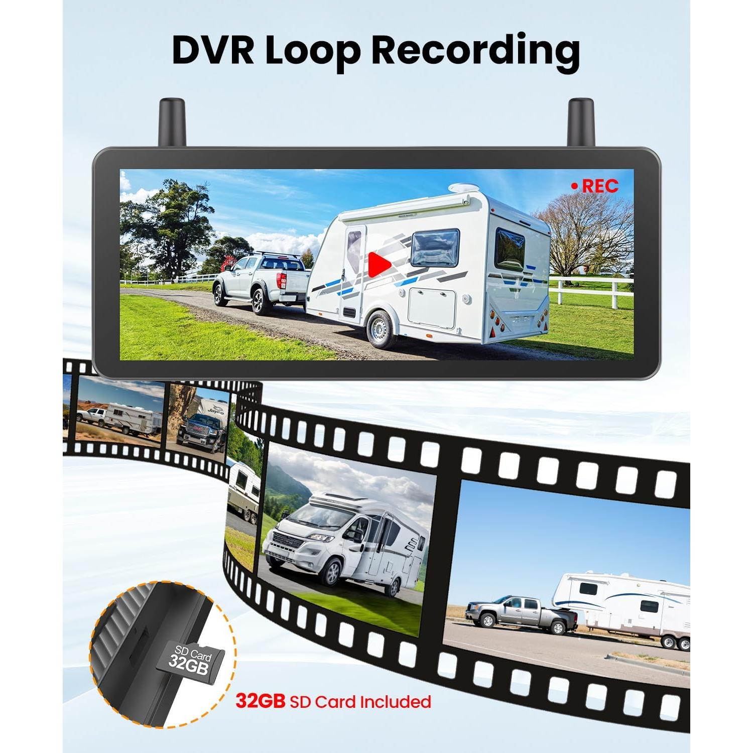 Cámara de Respaldo Inalámbrica Solar AUTO VOX 7.2" HD