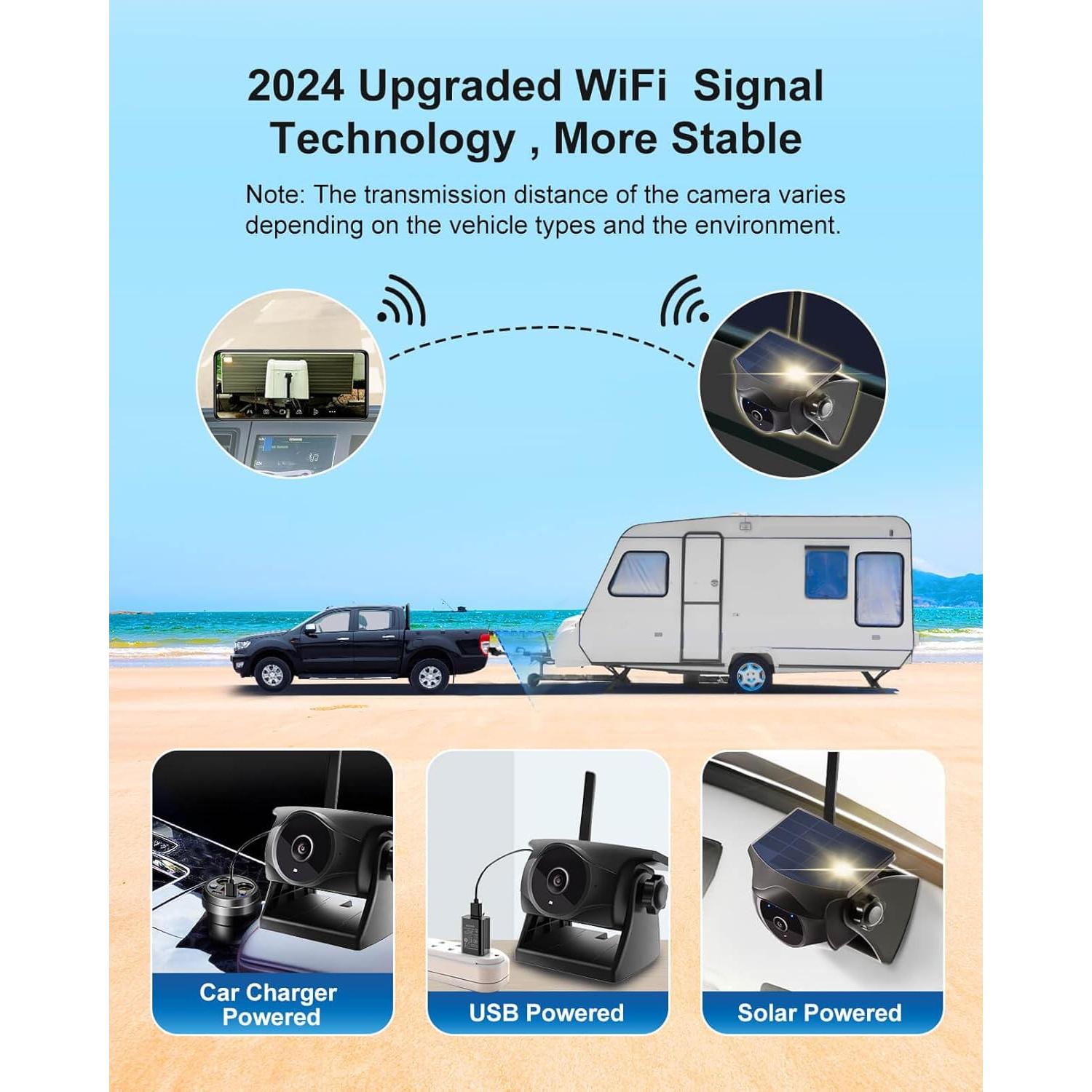 Cámara de Respaldo Inalámbrica Solar STONVUE 1080P IP66