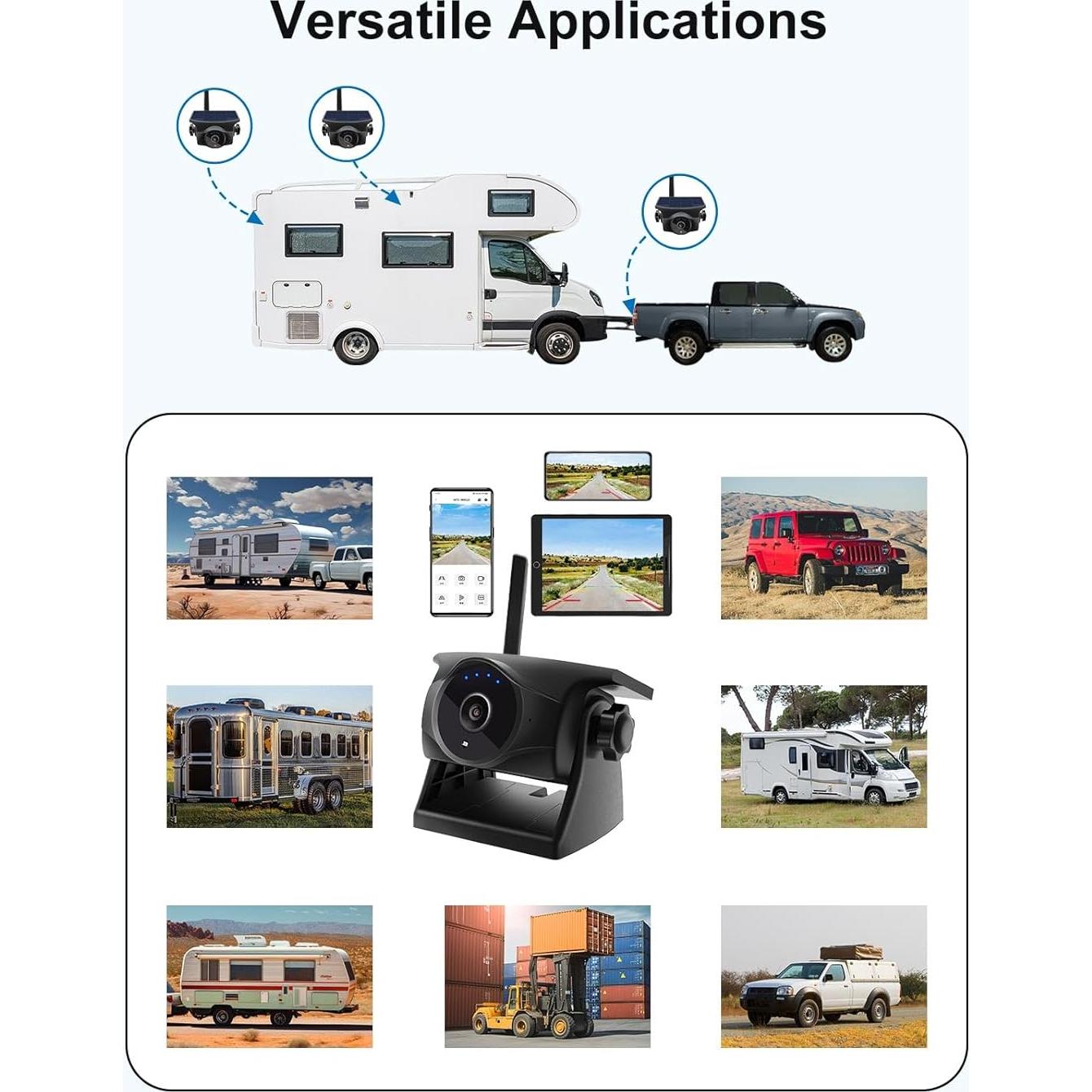 Cámara de Respaldo Inalámbrica Solar STONVUE 1080P IP66